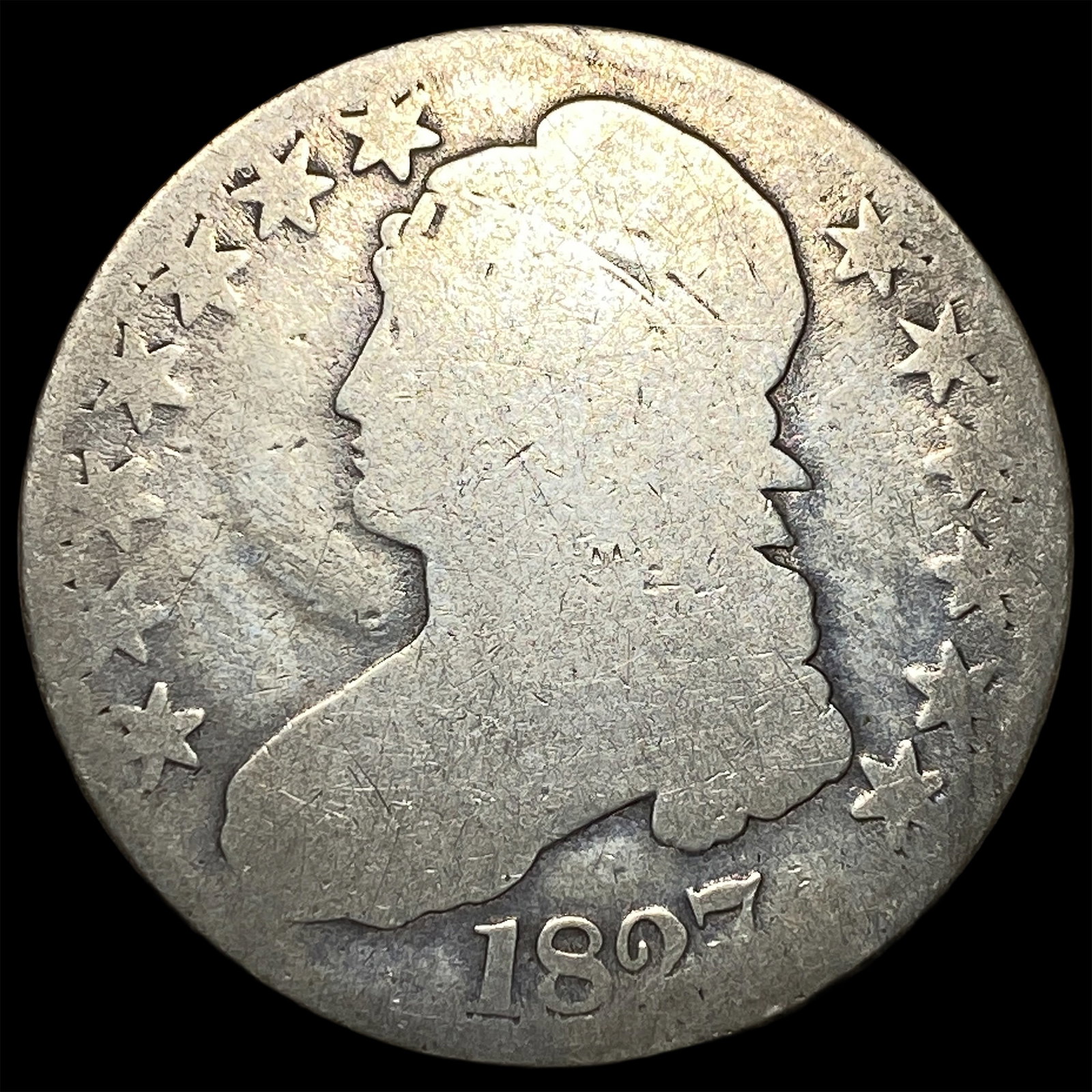 1827 Capped Bust Half Dollar NICELY CIRCULATED: 1827 Capped Bust Half Dollar NICELY CIRCULATED
