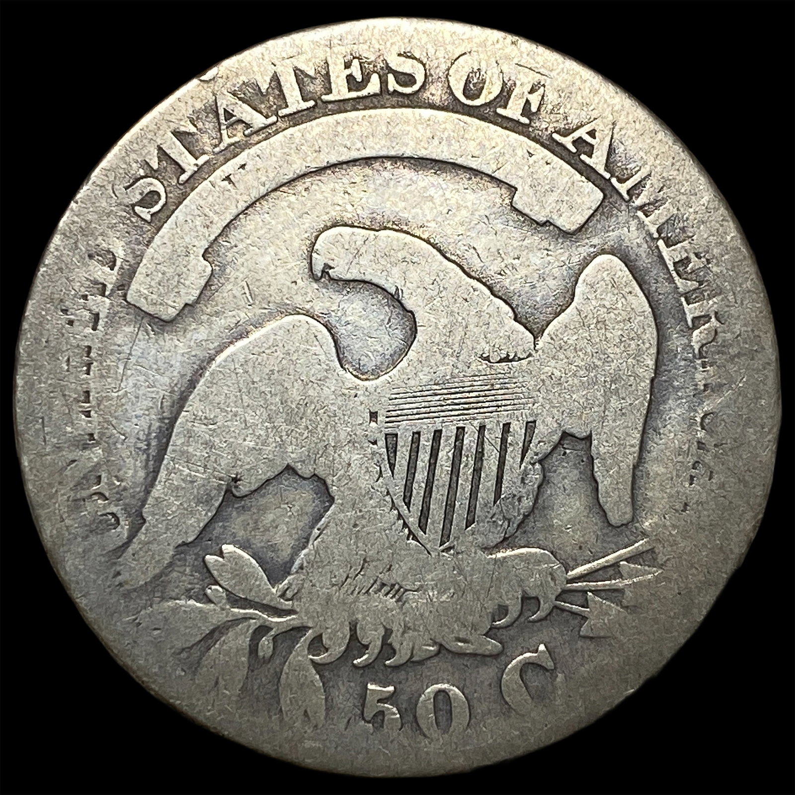 1827 Capped Bust Half Dollar NICELY CIRCULATED - 2