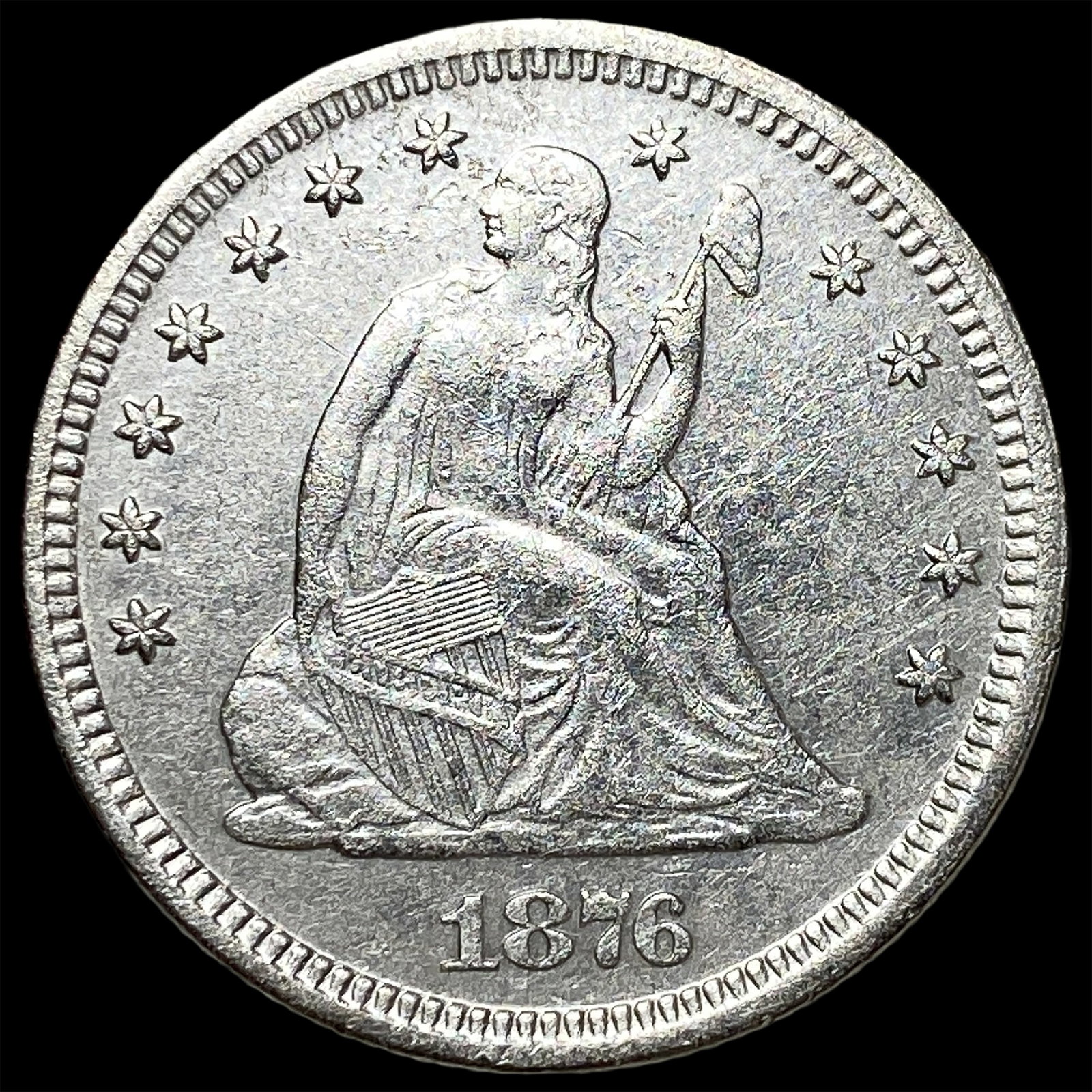 1876 Seated Liberty Quarter CLOSELY UNCIRCULATED: 1876 Seated Liberty Quarter CLOSELY UNCIRCULATED