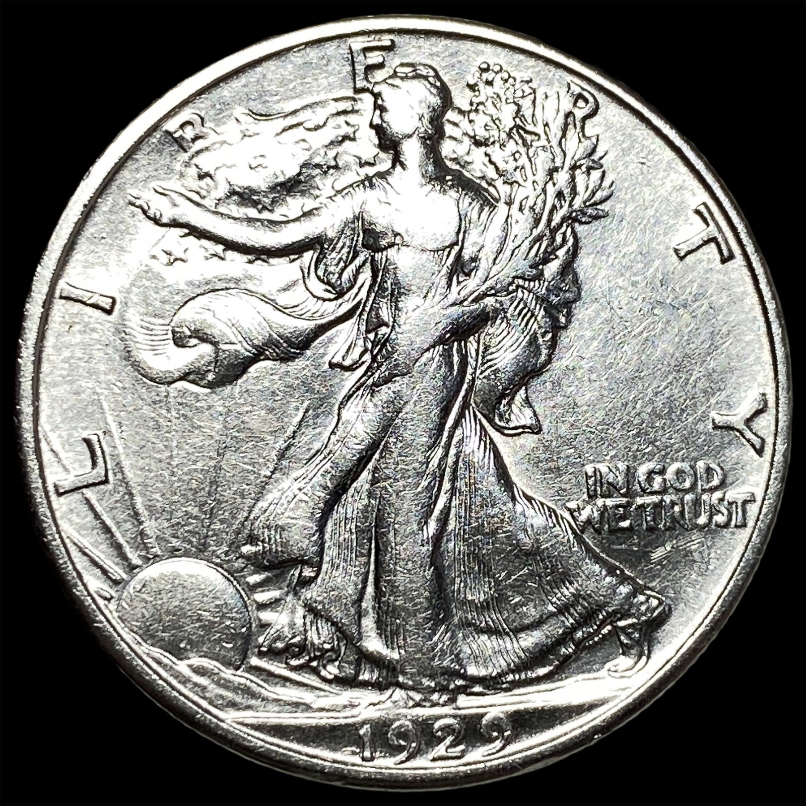 1929-S Silver Walking Liberty Half Dollar CLOSELY UNCIRCULATED: 1929-S Silver Walking Liberty Half Dollar CLOSELY UNCIRCULATED