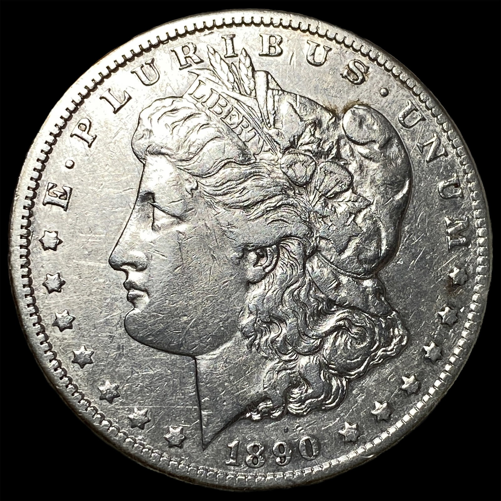 1890-CC Silver Morgan Dollar NEARLY UNCIRCULATED: 1890-CC Silver Morgan Dollar NEARLY UNCIRCULATED