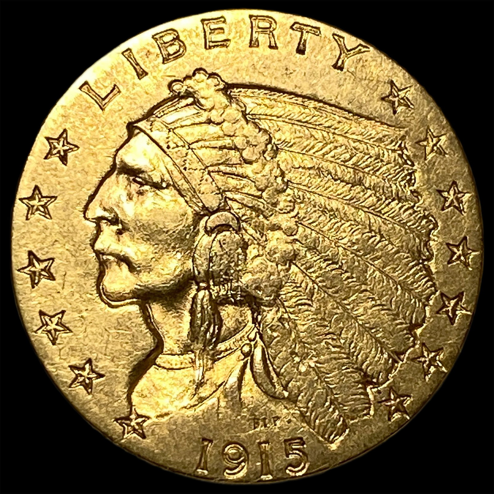 1915 Indian Head Gold $2.50 Quarter Eagle UNCIRCULATED: 1915 Indian Head Gold $2.50 Quarter Eagle UNCIRCULATED