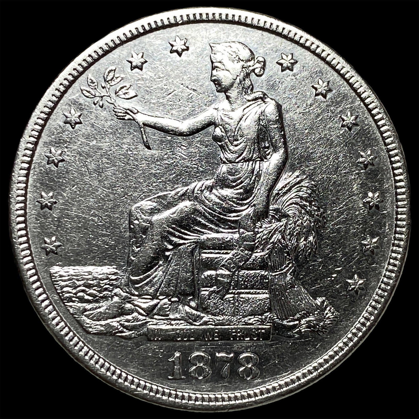 1878-S Silver Trade Dollar CLOSELY UNCIRCULATED: 1878-S Silver Trade Dollar CLOSELY UNCIRCULATED