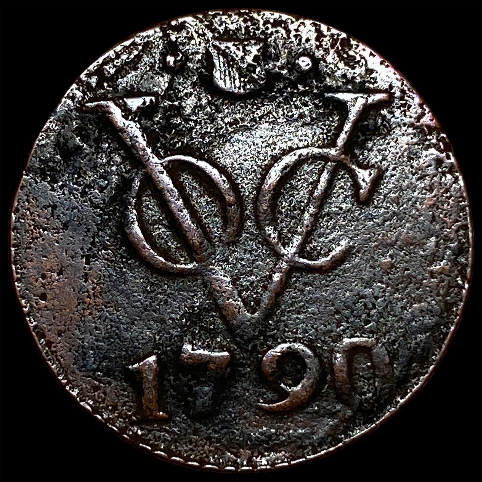 1790 Dutch East India Company Duit HIGH GRADE: 1790 Dutch East India Company Duit HIGH GRADE