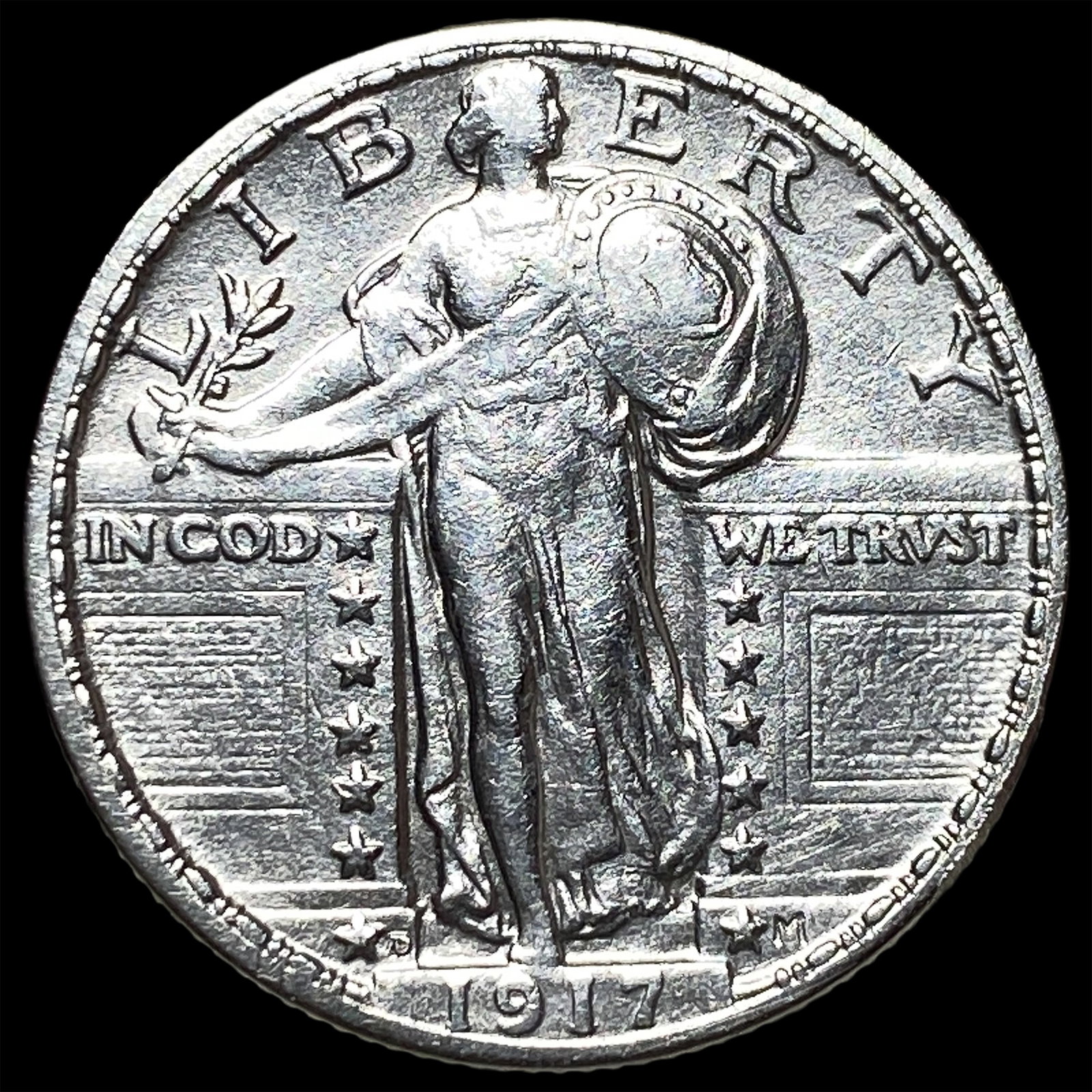 1917 Type 1 Standing Liberty Quarter CHOICE BU: 1917 Type 1 Standing Liberty Quarter CHOICE BU