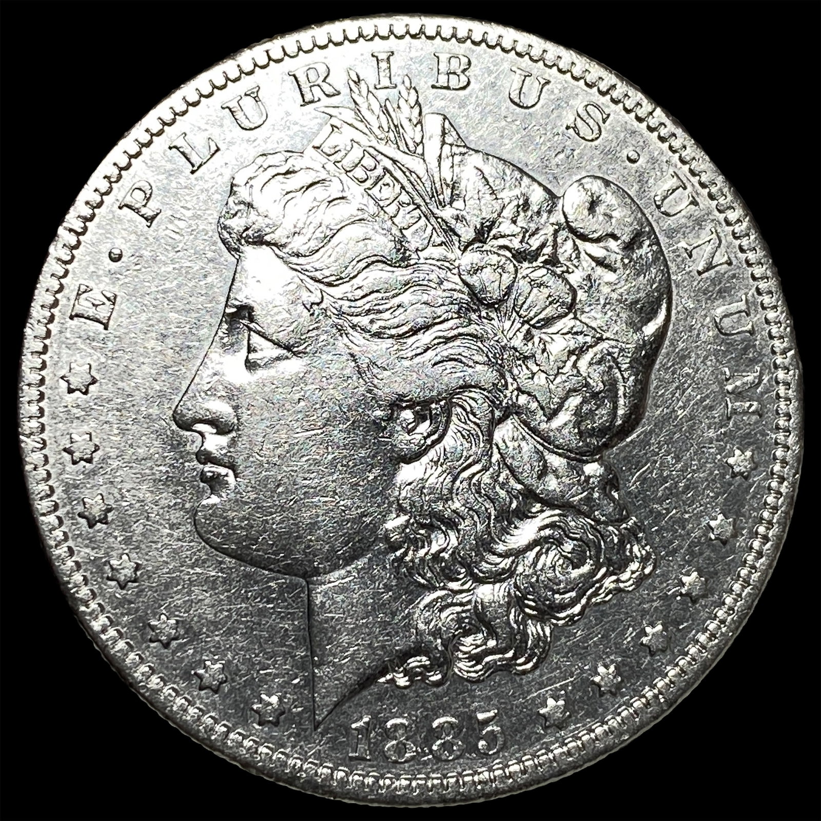 1885-S Silver Morgan Dollar CHOICE AU: 1885-S Silver Morgan Dollar CHOICE AU