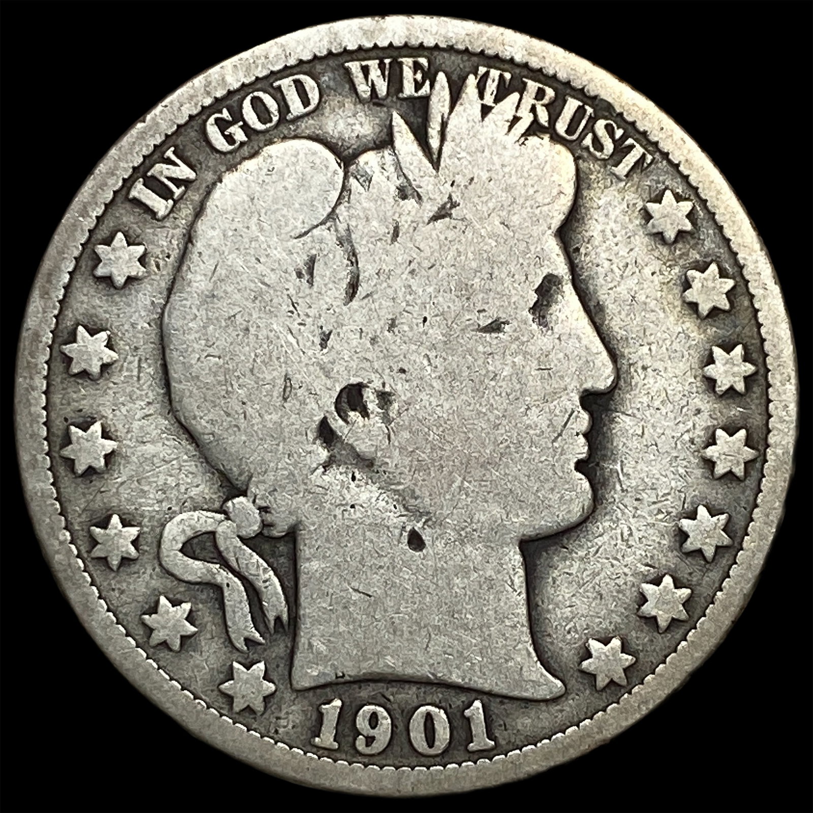 1901-O Silver Barber Half Dollar HIGH GRADE: 1901-O Silver Barber Half Dollar HIGH GRADE