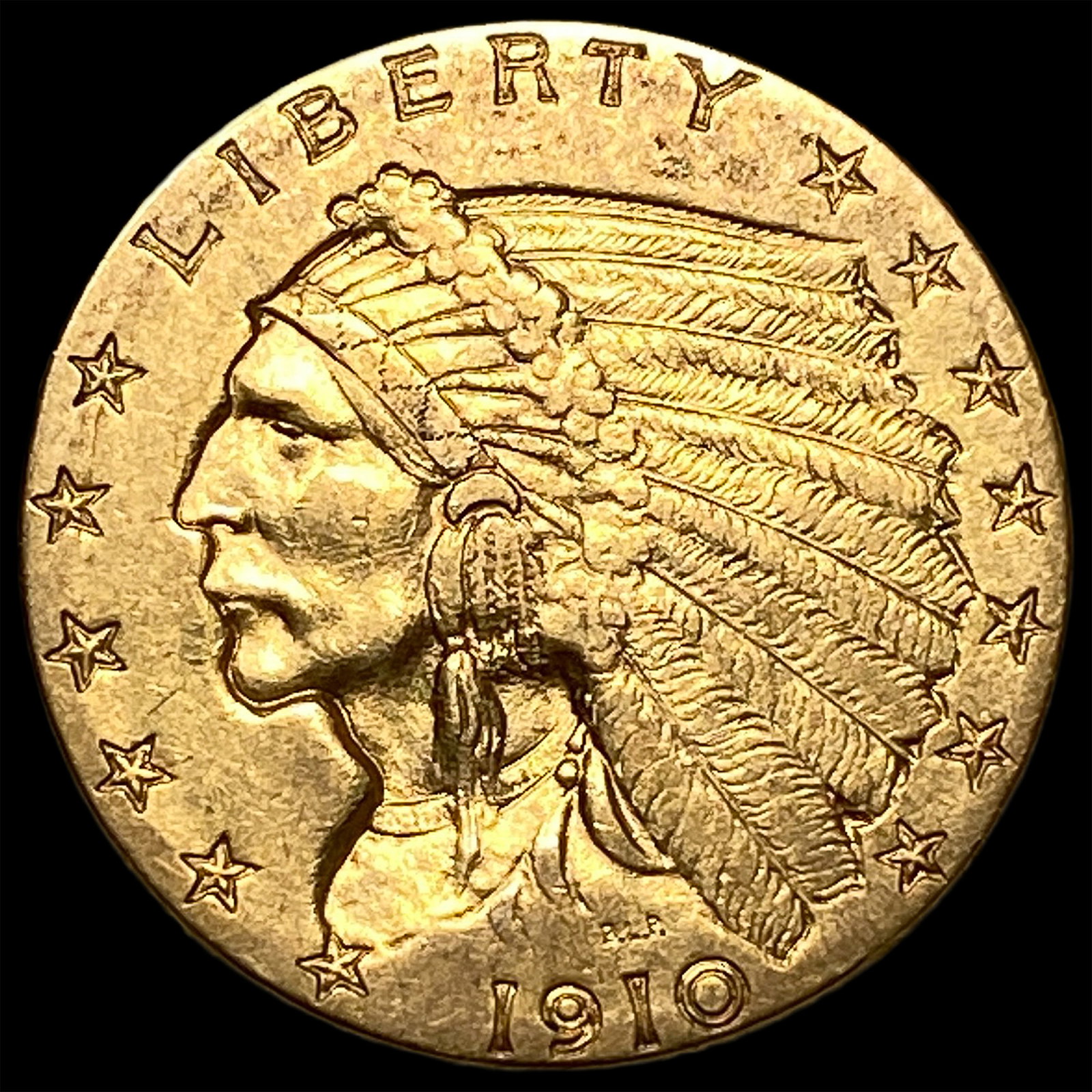 1910 Indian Head Gold $2.50 Quarter Eagle UNCIRCULATED (1 of 2)