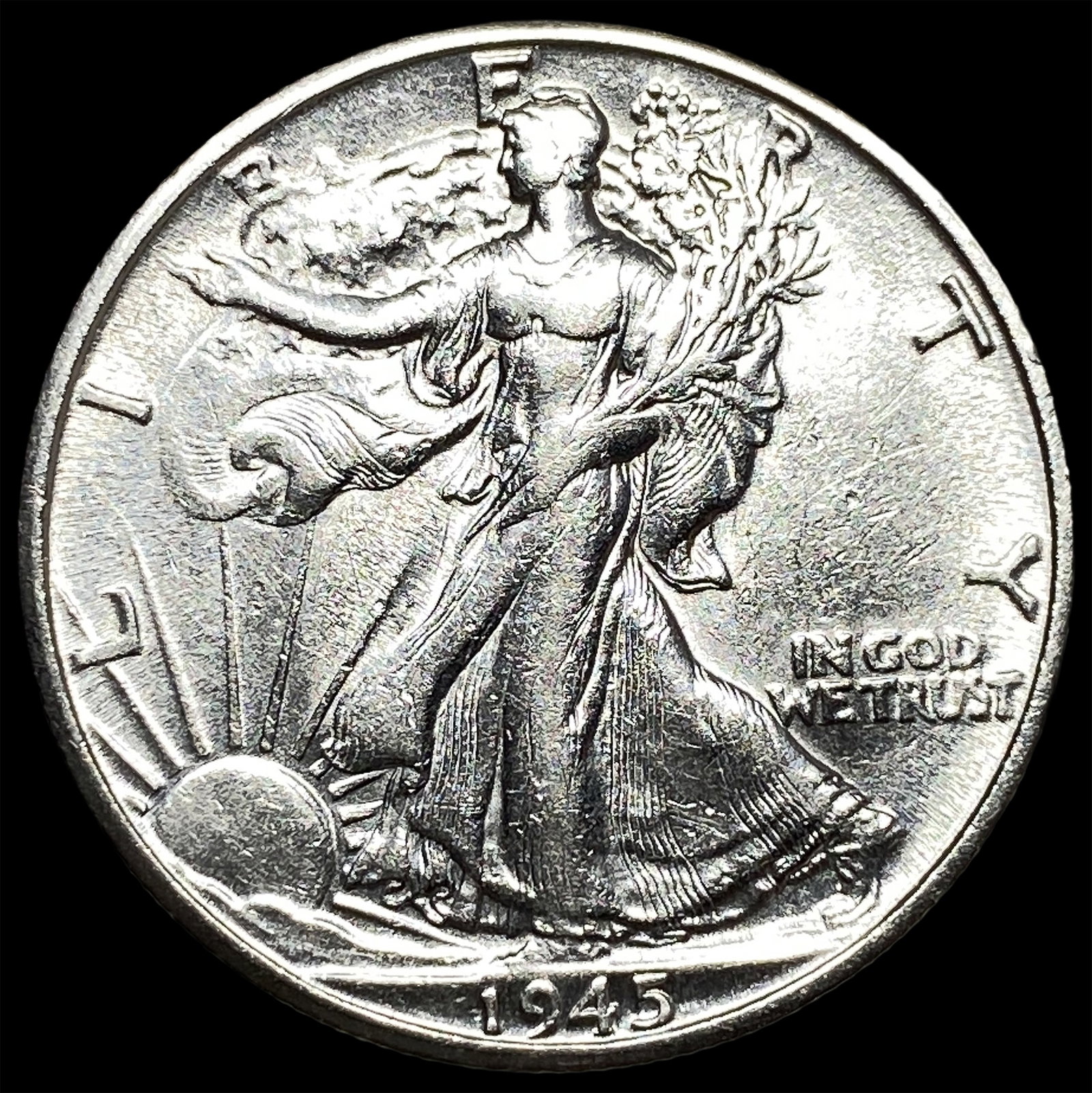 1945-D Silver Walking Liberty Half Dollar UNCIRCULATED: 1945-D Silver Walking Liberty Half Dollar UNCIRCULATED