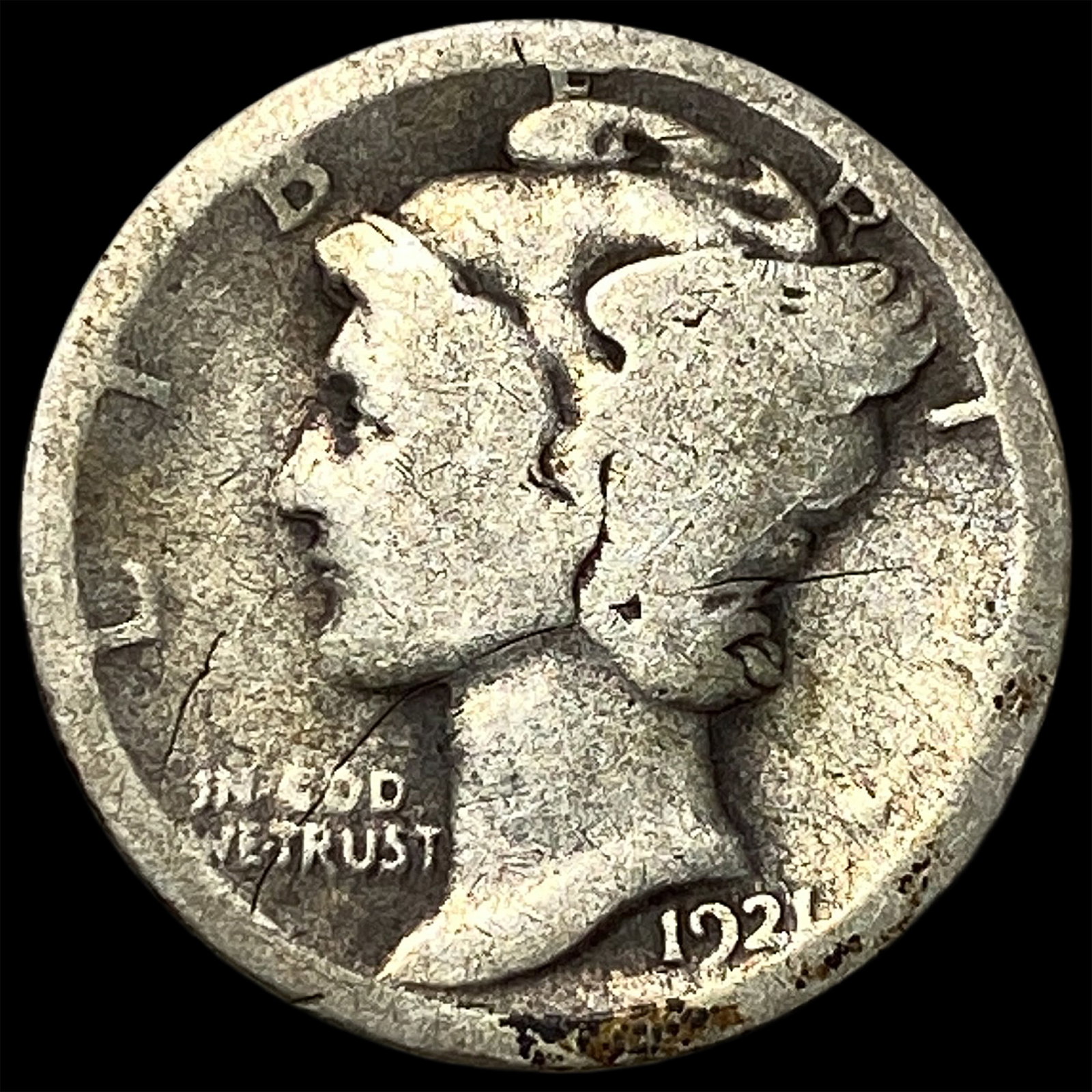 1921 Mercury Dime LIGHTLY CIRCULATED: 1921 Mercury Dime LIGHTLY CIRCULATED