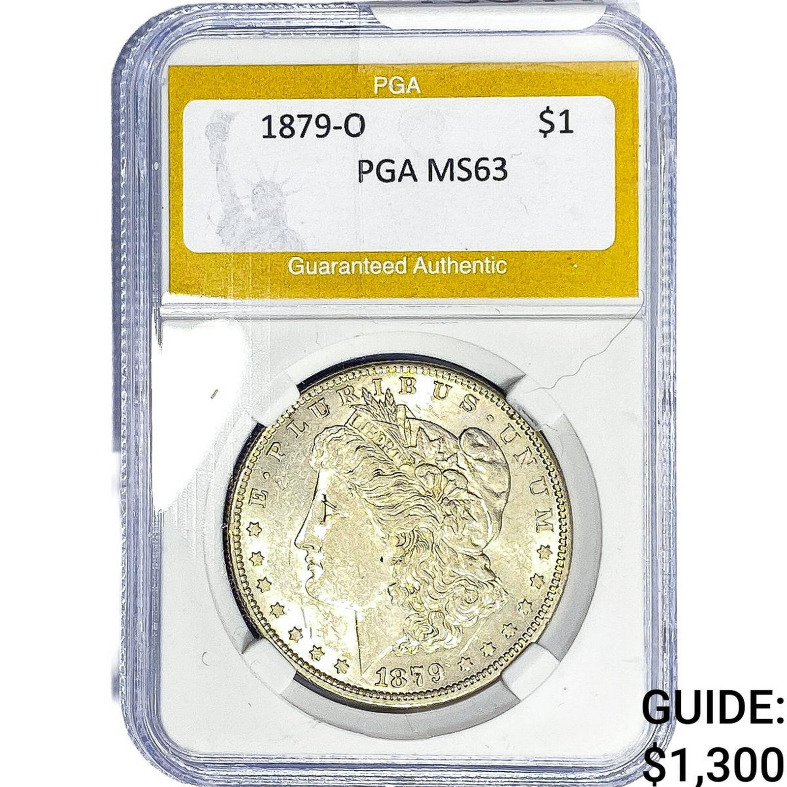1879-O Morgan Silver Dollar PGA MS63: 1879-O Morgan Silver Dollar PGA MS63