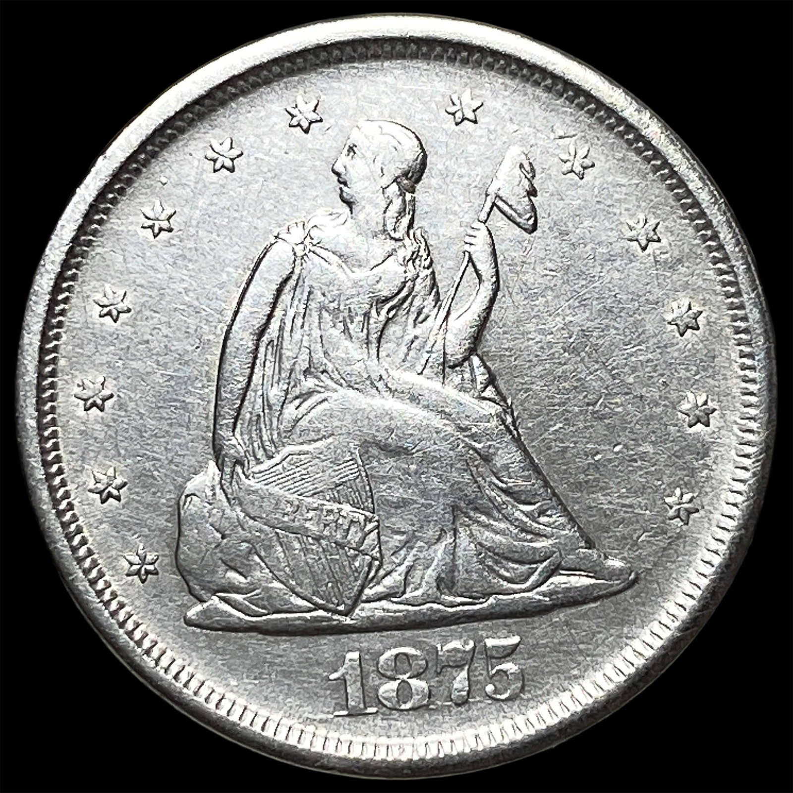 1875-S Silver Twenty Cents UNCIRCULATED: 1875-S Silver Twenty Cents UNCIRCULATED