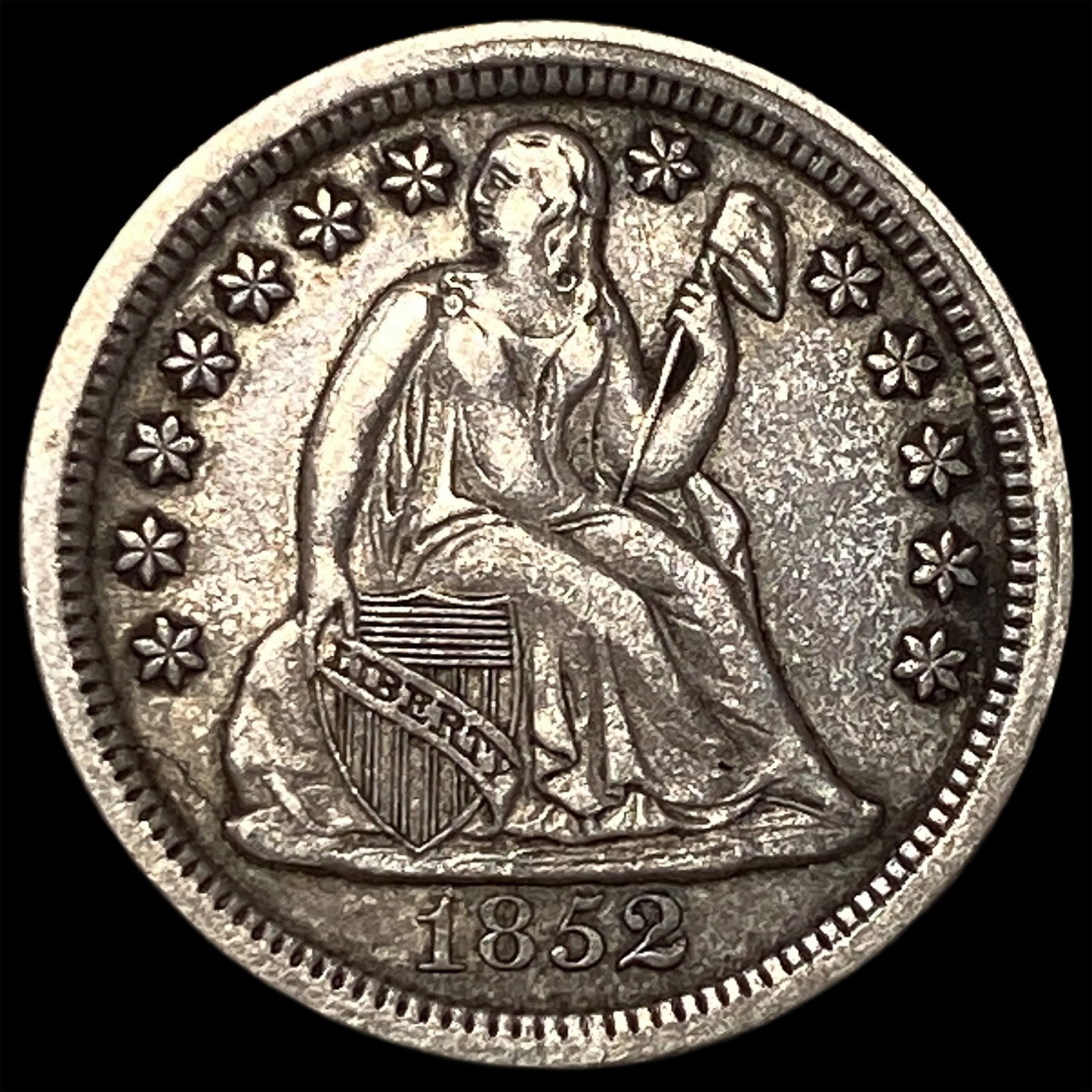 1852 Seated Liberty Dime CLOSELY UNCIRCULATED (1 of 2)