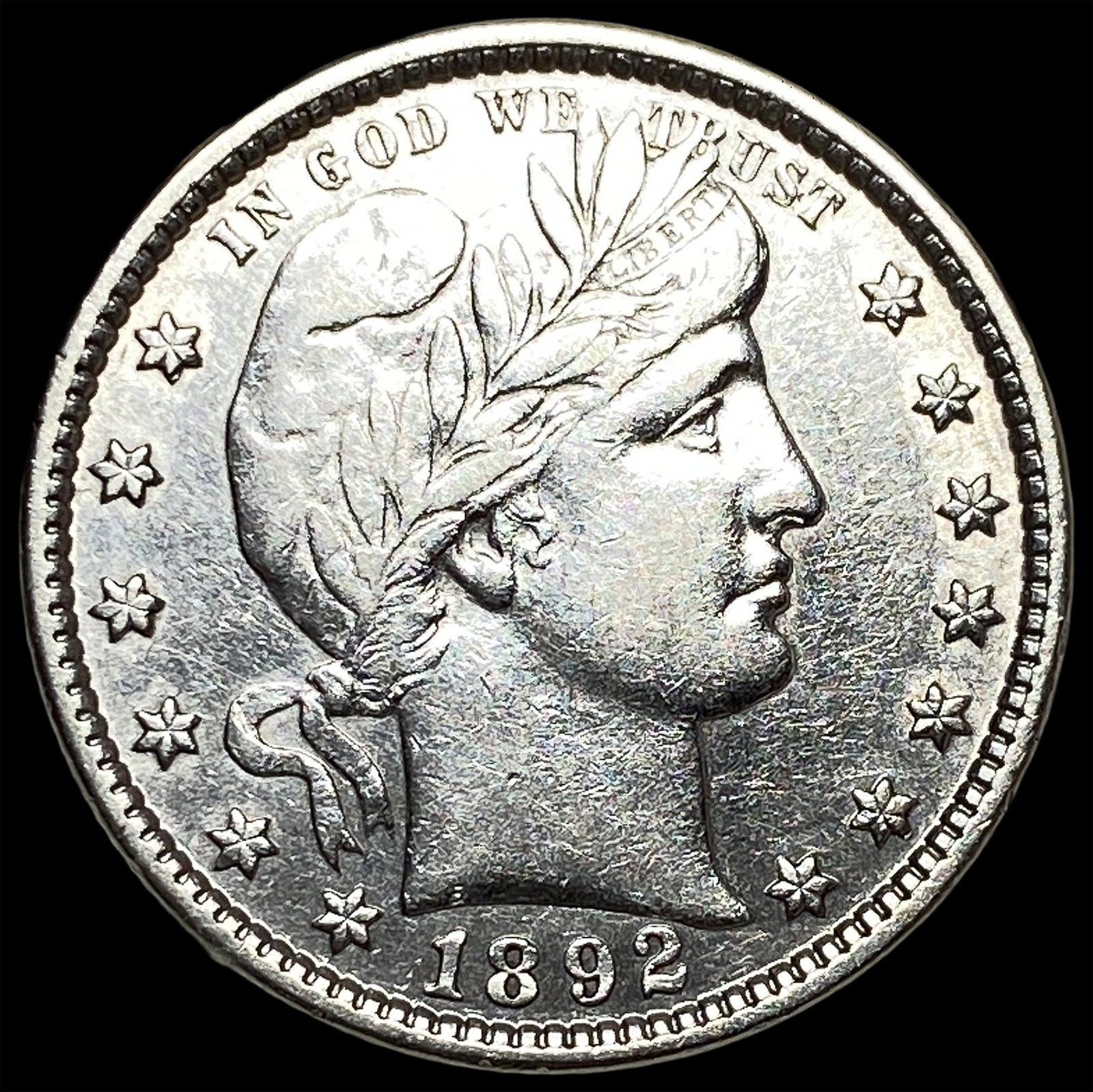 1892 Silver Barber Quarter UNCIRCULATED: 1892 Silver Barber Quarter UNCIRCULATED