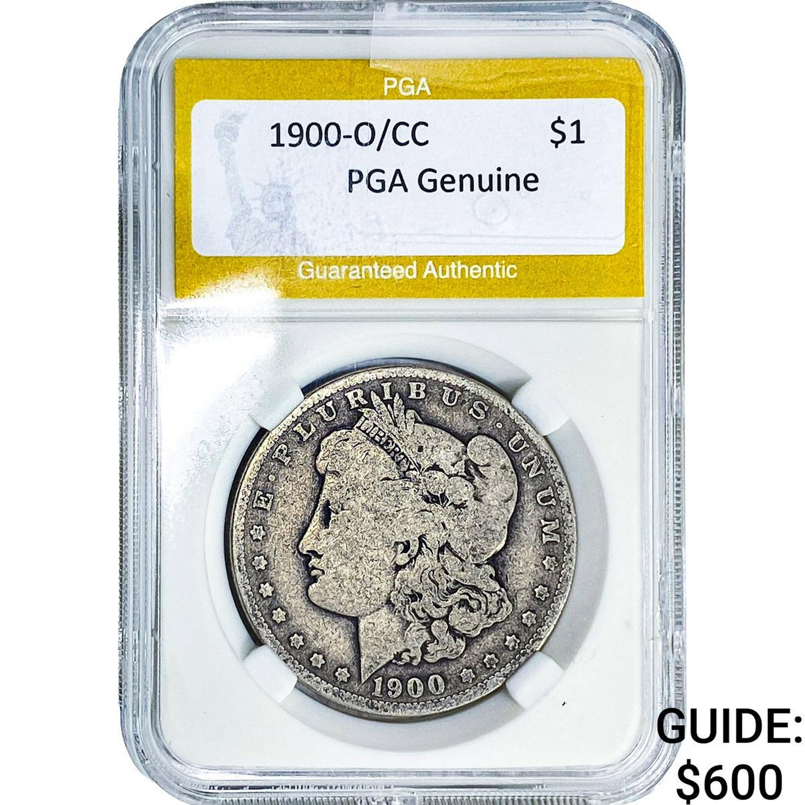 1900-O/CC Morgan Silver Dollar PGA Genuine: 1900-O/CC Morgan Silver Dollar PGA Genuine