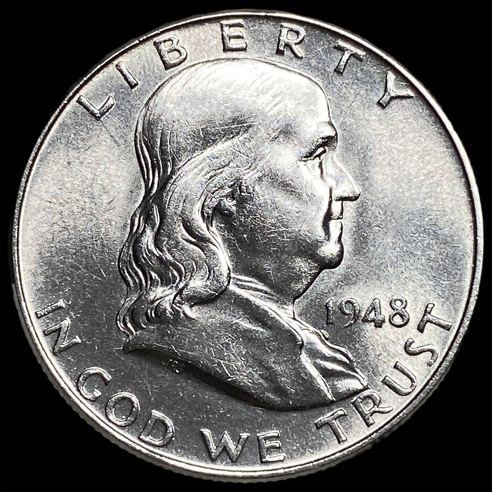 1948-S Silver Half Dollar Franklin UNCIRCULATED (1 of 2)