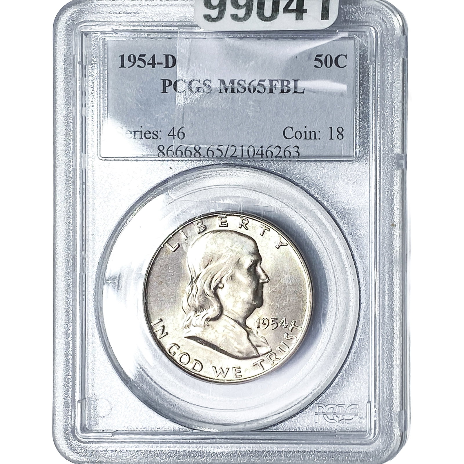 1954-D Franklin Half Dollar PCGS MS65 FBL (1 of 2)