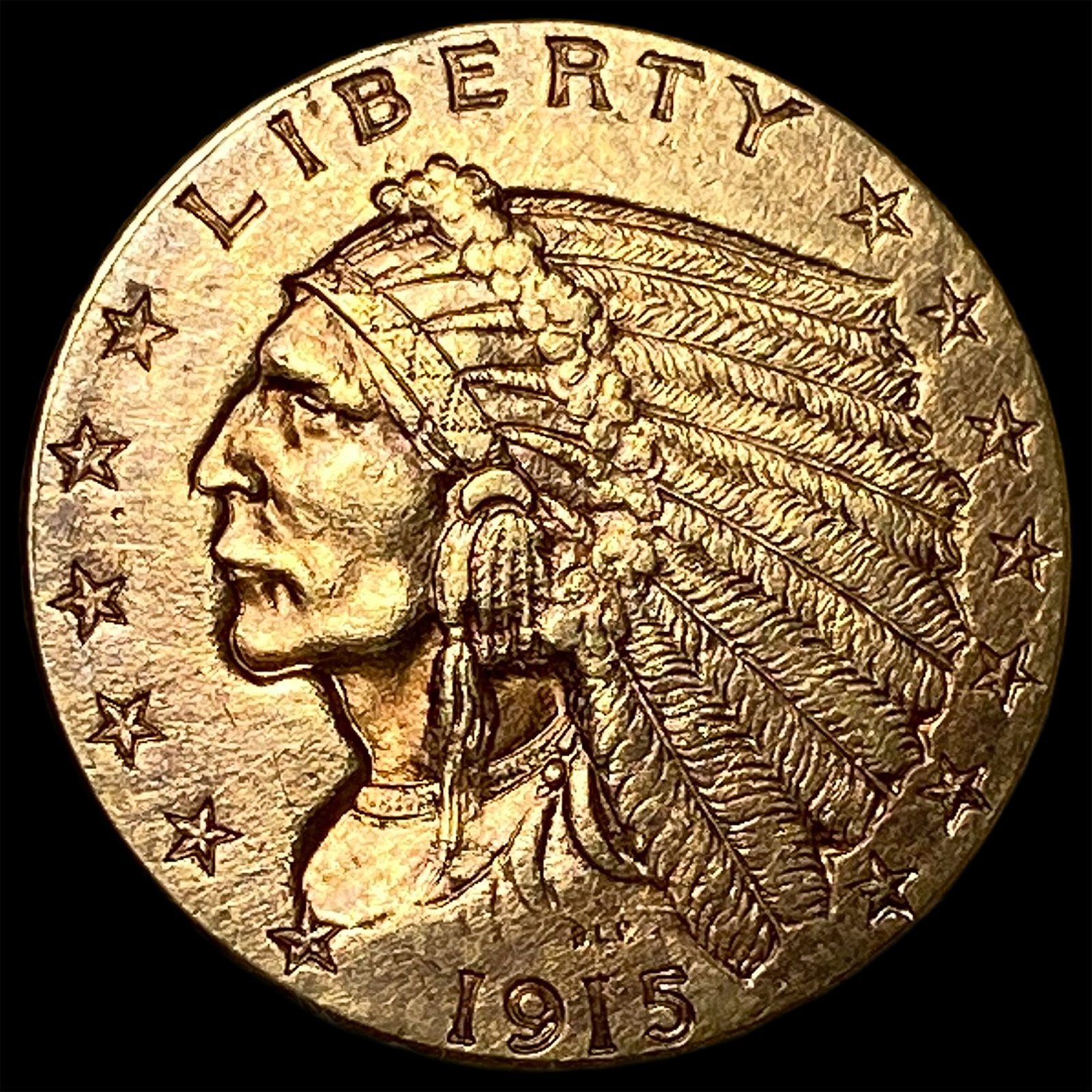 1915 Indian Head Gold $2.50 Quarter Eagle UNCIRCULATED: 1915 Indian Head Gold $2.50 Quarter Eagle UNCIRCULATED