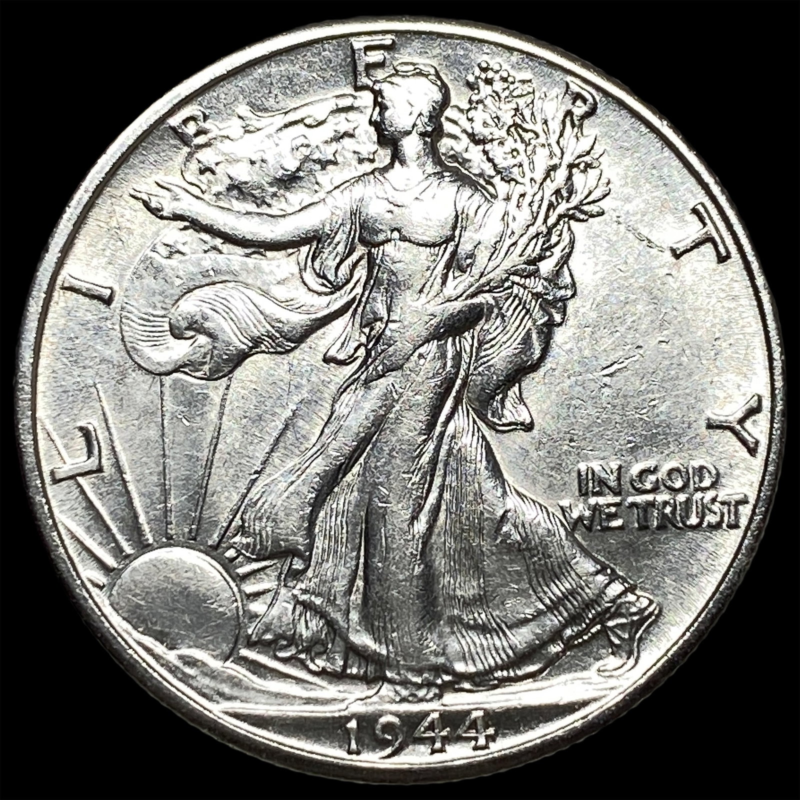 1944-D Silver Half Dollar CHOICE AU: 1944-D Silver Half Dollar CHOICE AU