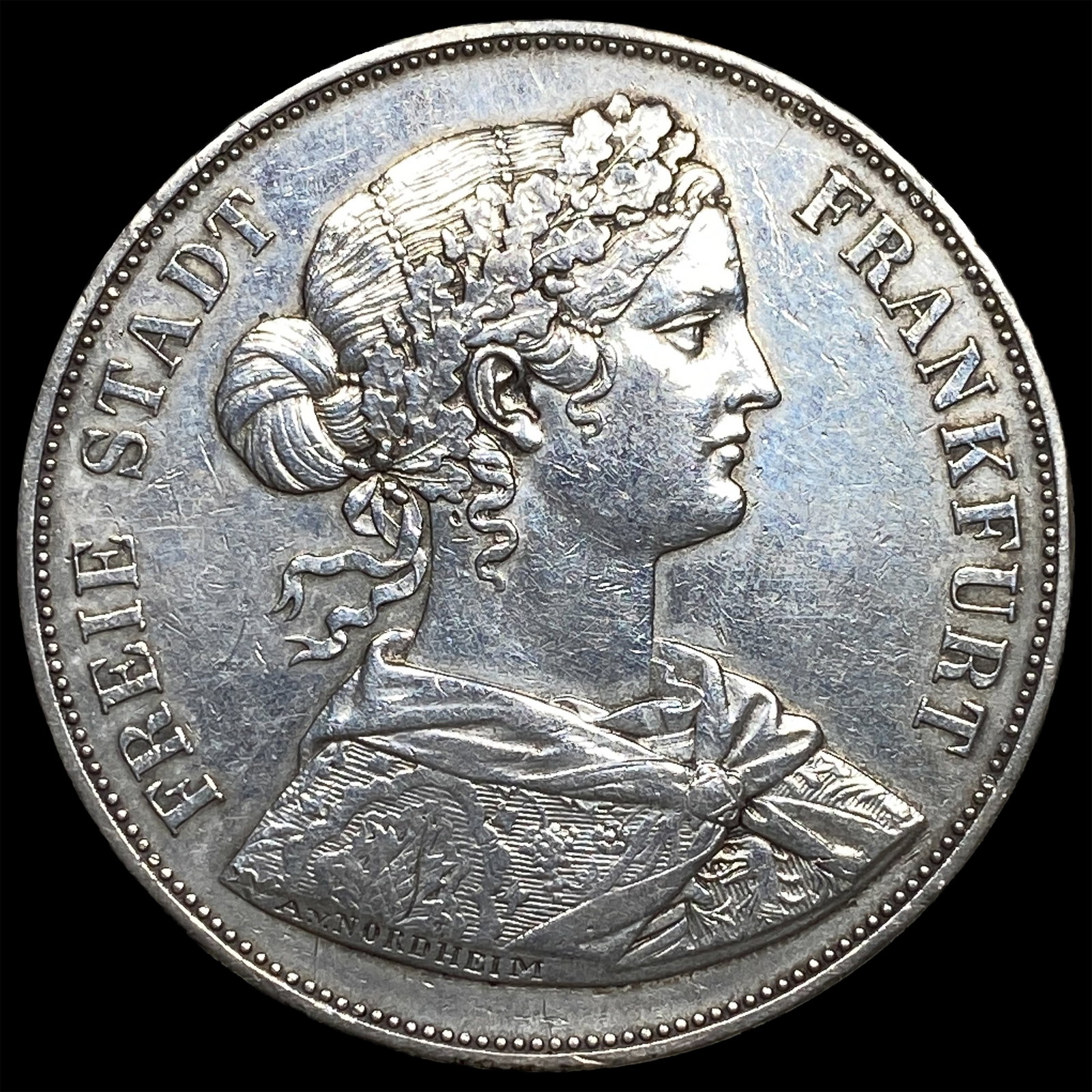1862 Frankfurt Silver 2 Vereinsthaler UNCIRCULATED: 1862 Frankfurt Silver 2 Vereinsthaler UNCIRCULATED