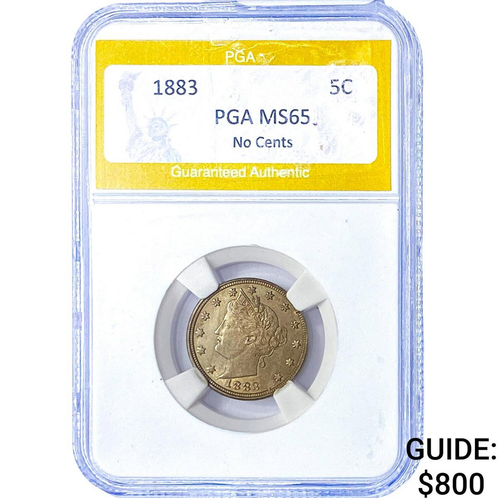 1883 Liberty Victory Nickel PGA MS65 No Cents: 1883 Liberty Victory Nickel PGA MS65 No Cents