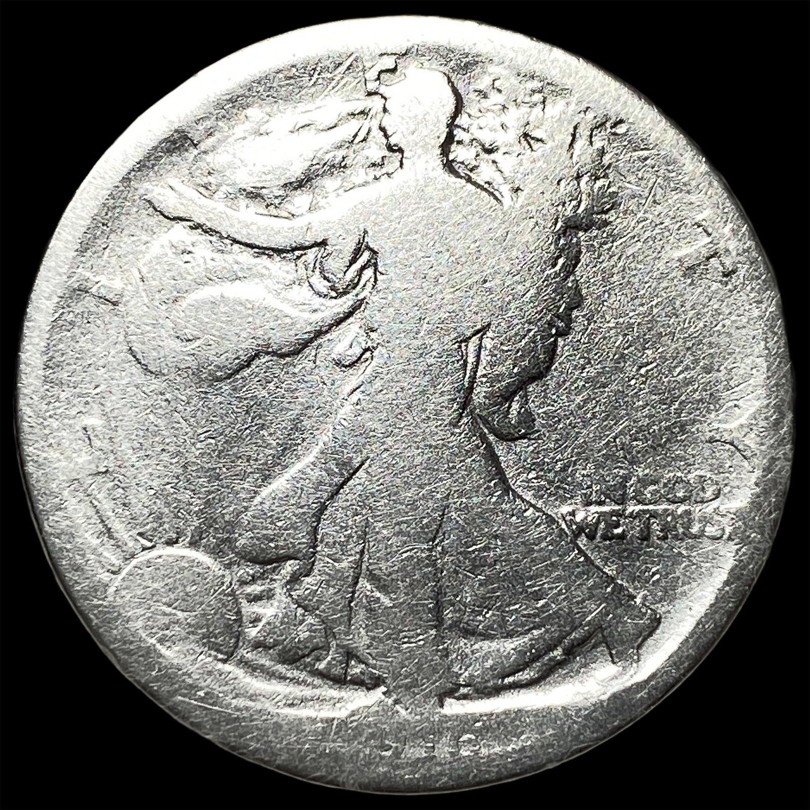 Walking Liberty Half Dollar date worn off. NICELY CIRCULATED: Walking Liberty Half Dollar date worn off. NICELY CIRCULATED