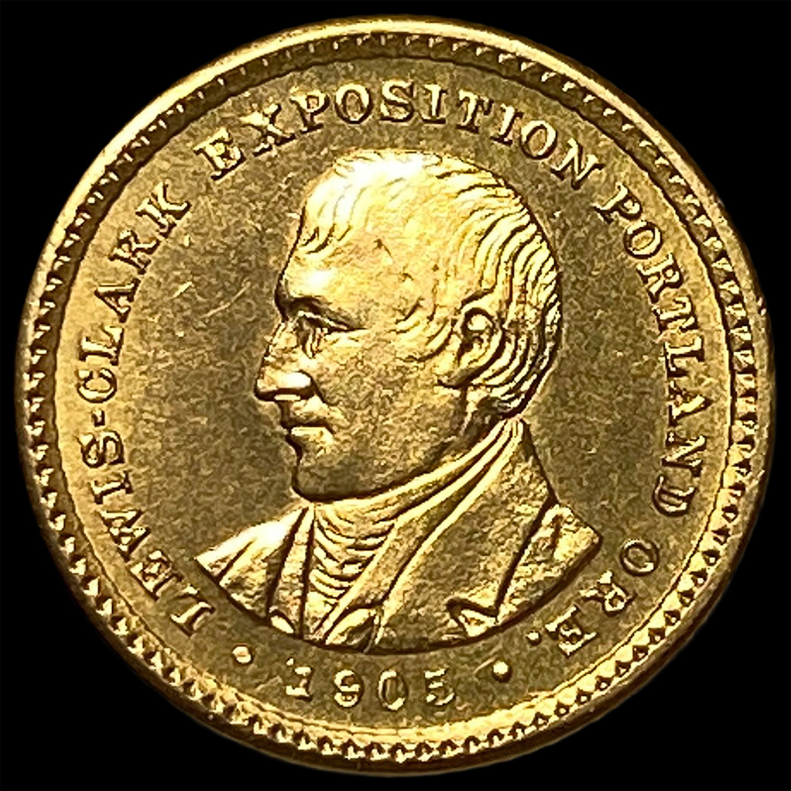 1905 Gold Lewis and Clark Exposition $1 UNCIRCULATED: 1905 Gold Lewis and Clark Exposition $1 UNCIRCULATED