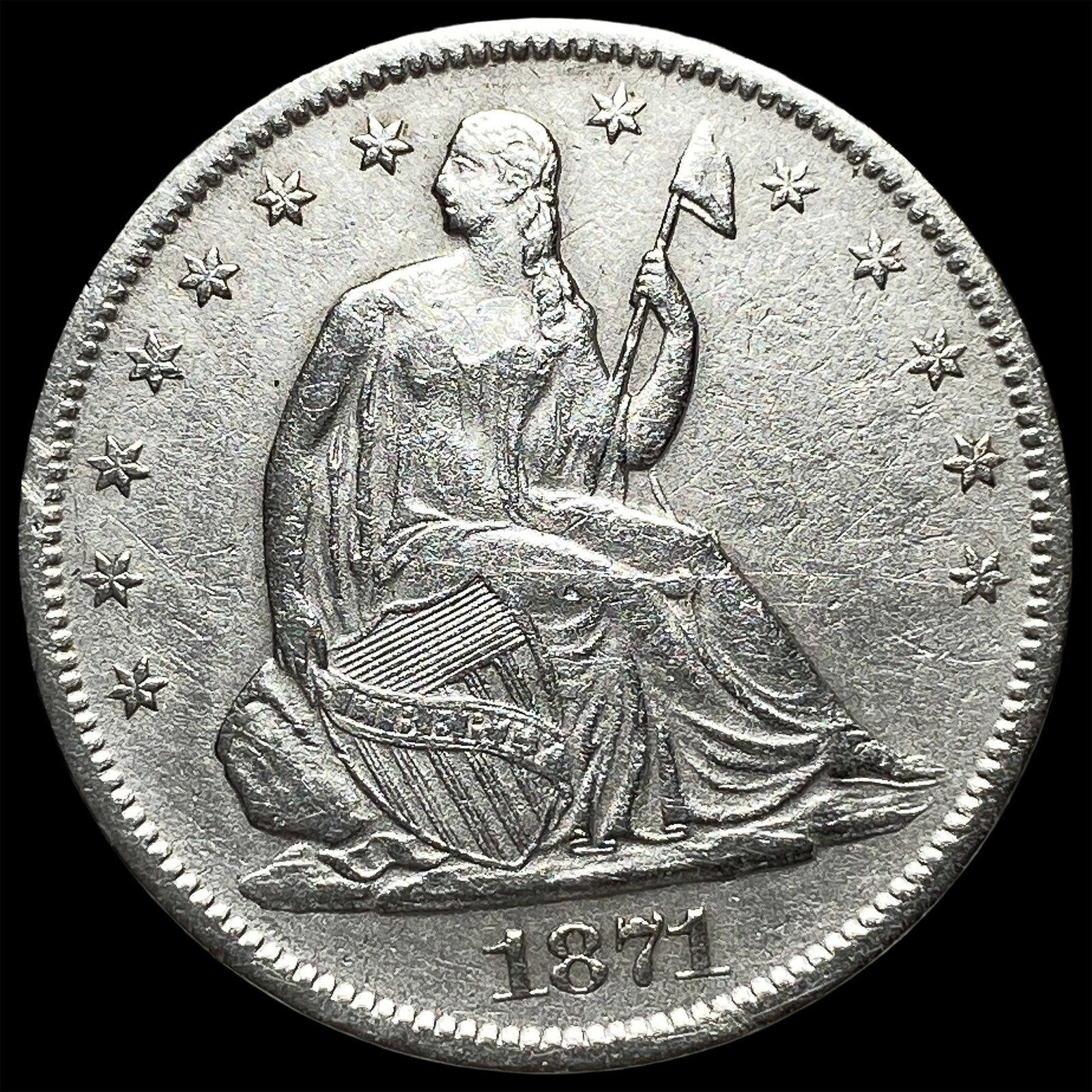 1871-S Silver Half Dollar UNCIRCULATED: 1871-S Silver Half Dollar UNCIRCULATED