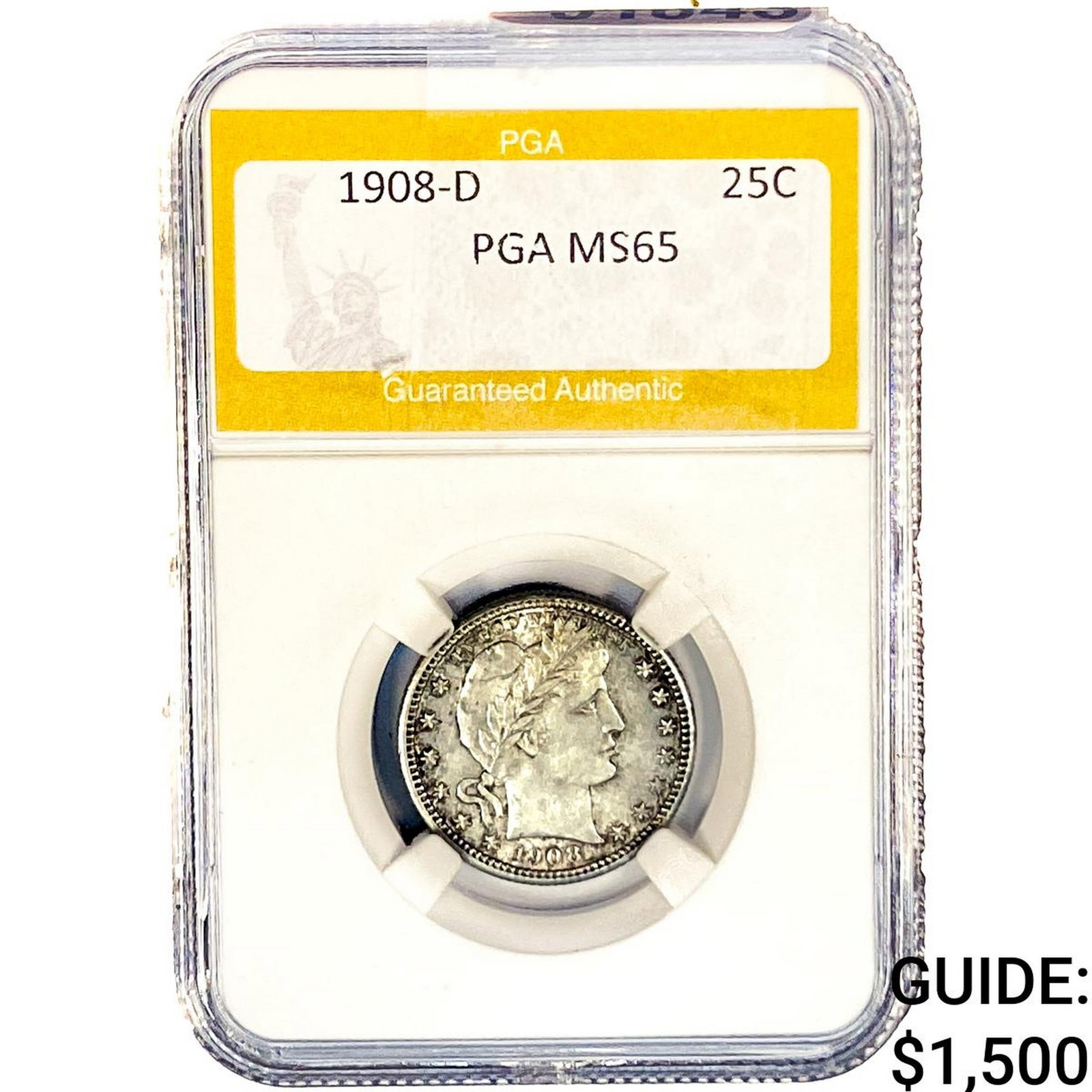 1908-D Barber Quarter PGA MS65 (1 of 2)