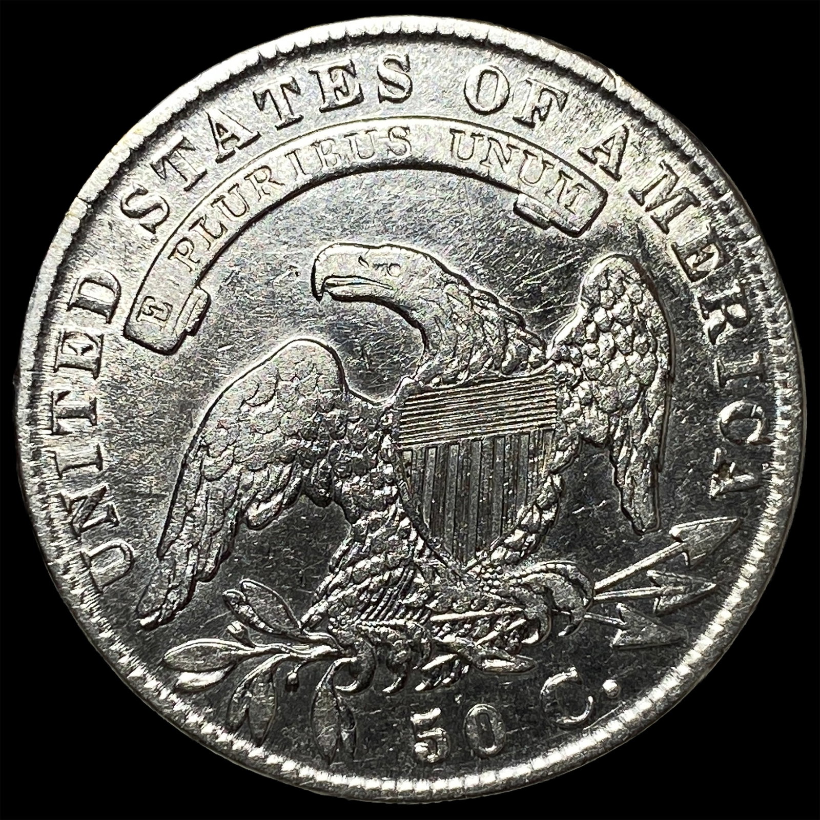1825 Capped Bust Half Dollar CLOSELY UNCIRCULATED - 2