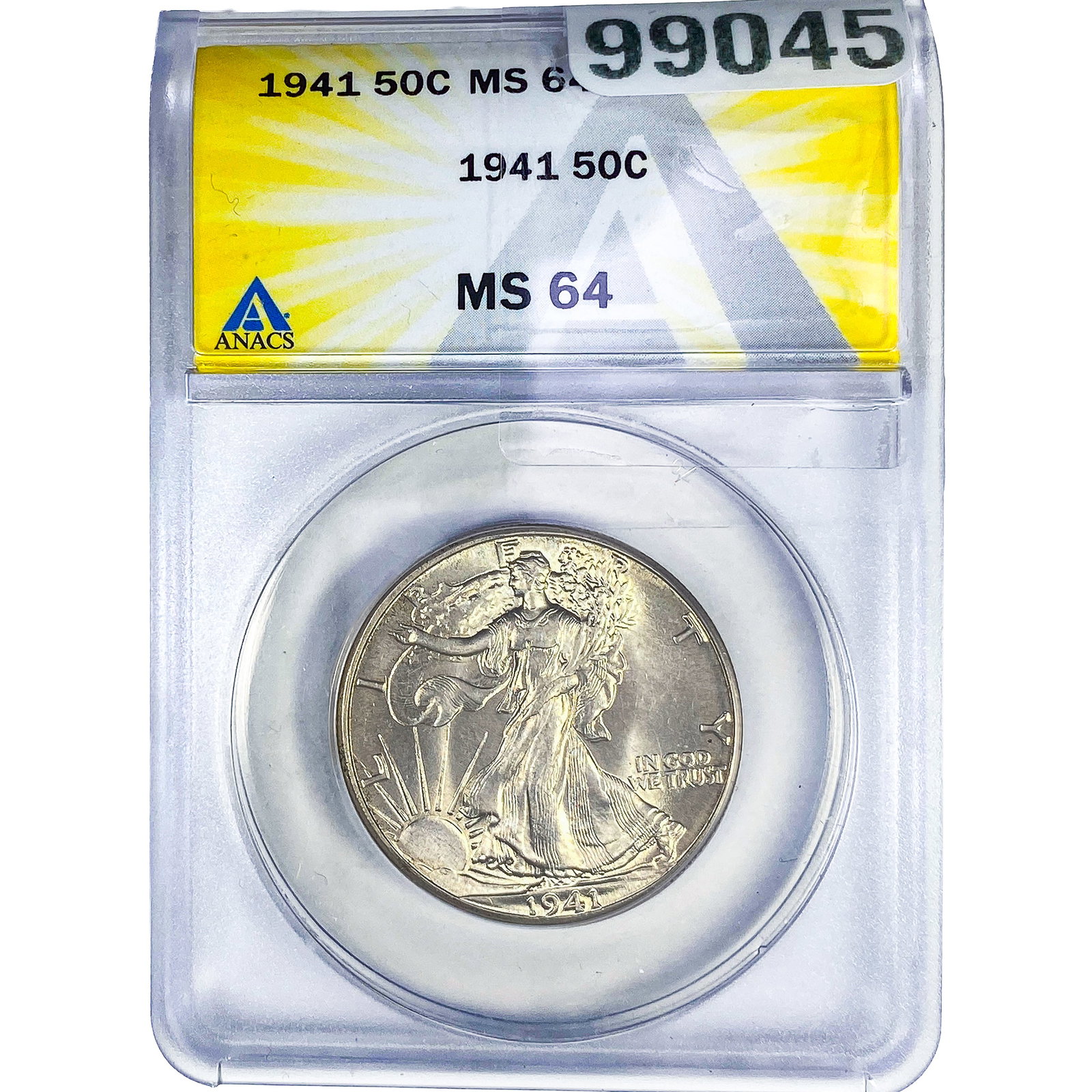 1941 Walking Liberty Half Dollar ANACS MS65: 1941 Walking Liberty Half Dollar ANACS MS65