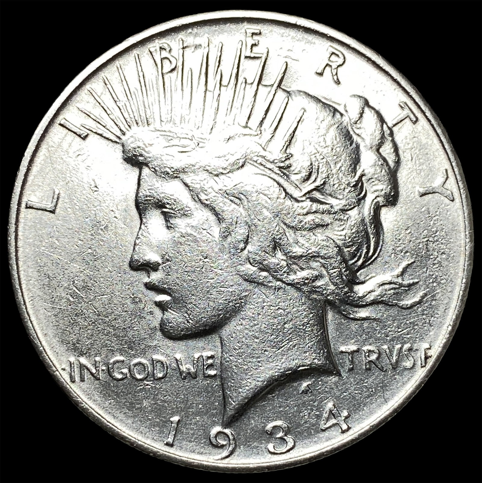 1934 Peace Silver Dollar CLOSELY UNCIRCULATED: 1934 Peace Silver Dollar CLOSELY UNCIRCULATED