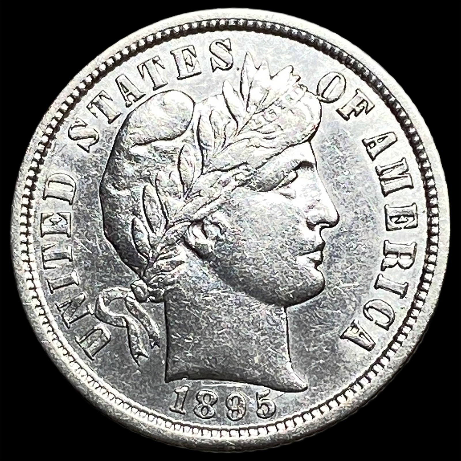 1895-S Silver Barber Dime UNCIRCULATED: 1895-S Silver Barber Dime UNCIRCULATED