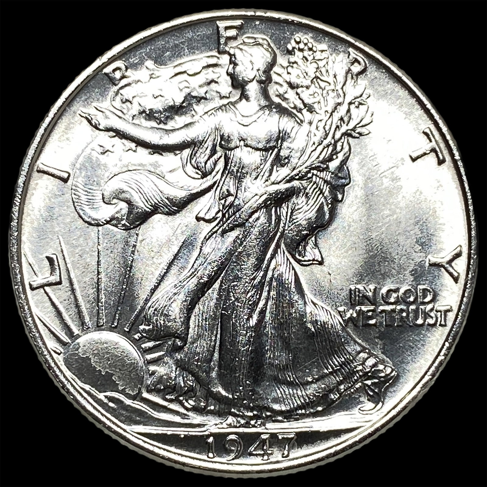 1947-S Silver Walking Liberty Half Dollar UNCIRCULATED: 1947-S Silver Walking Liberty Half Dollar UNCIRCULATED