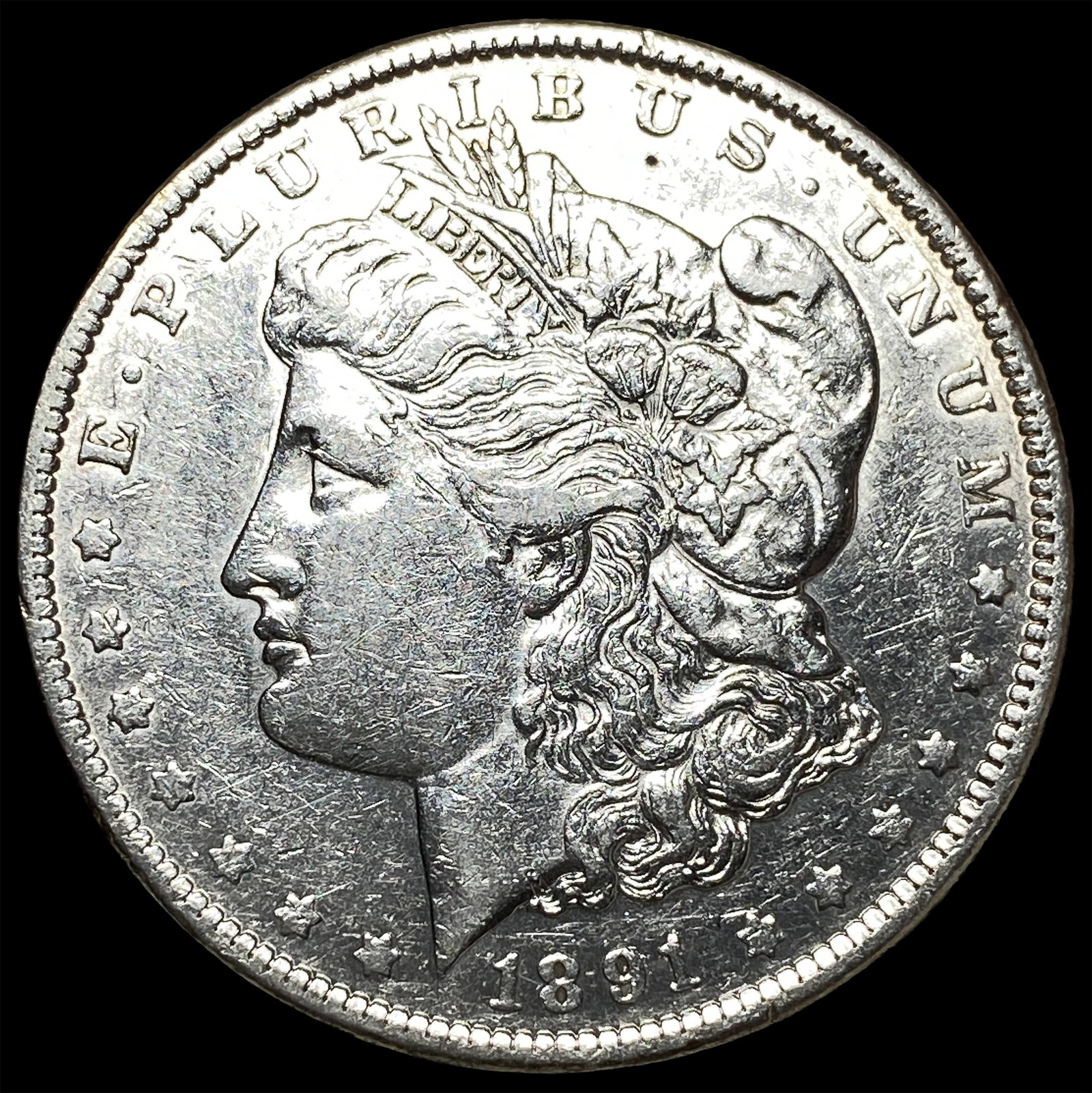 1891-CC Silver Morgan Dollar CHOICE AU: 1891-CC Silver Morgan Dollar CHOICE AU
