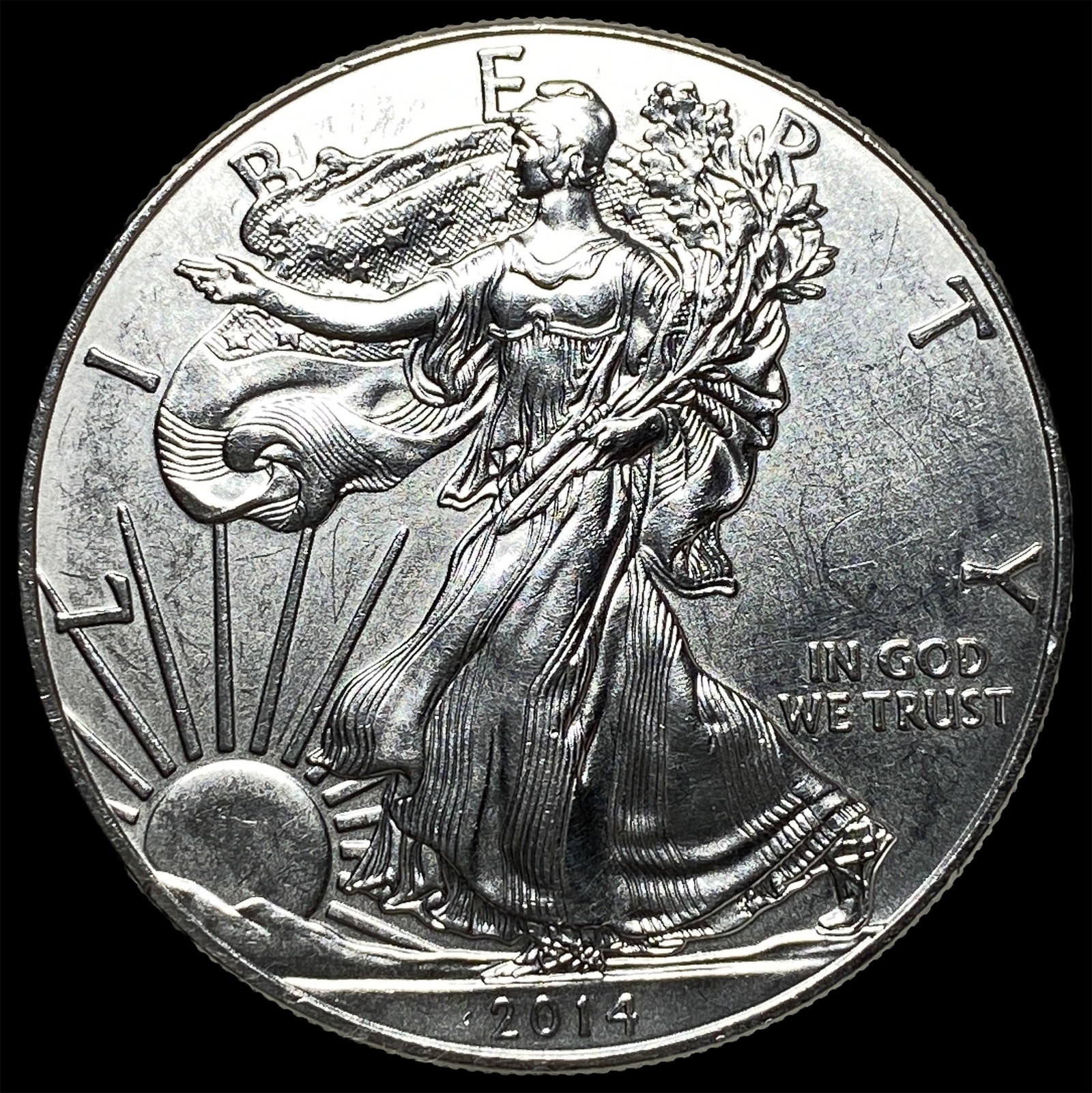 2014 1 oz Silver American Eagle $1 GEM BU (1 of 2)