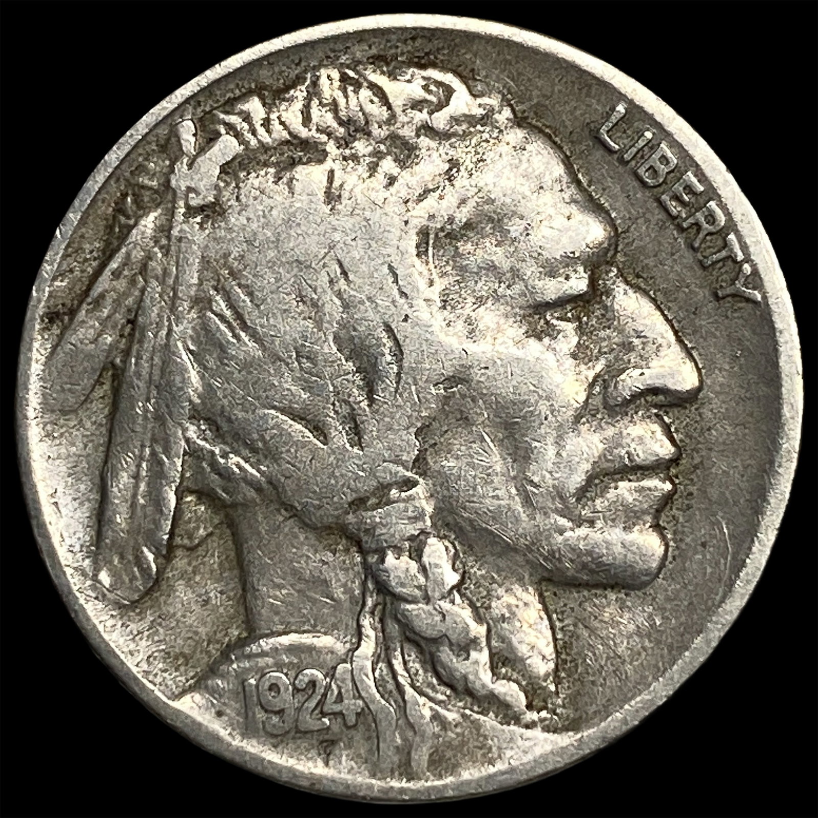 1924-D Nickel Five Cents (Buffalo Nickel) HIGH GRADE: 1924-D Nickel Five Cents (Buffalo Nickel) HIGH GRADE
