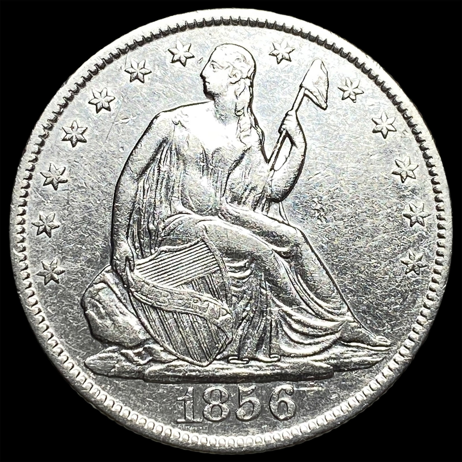 1856-O Silver Half Dollar CLOSELY UNCIRCULATED: 1856-O Silver Half Dollar CLOSELY UNCIRCULATED