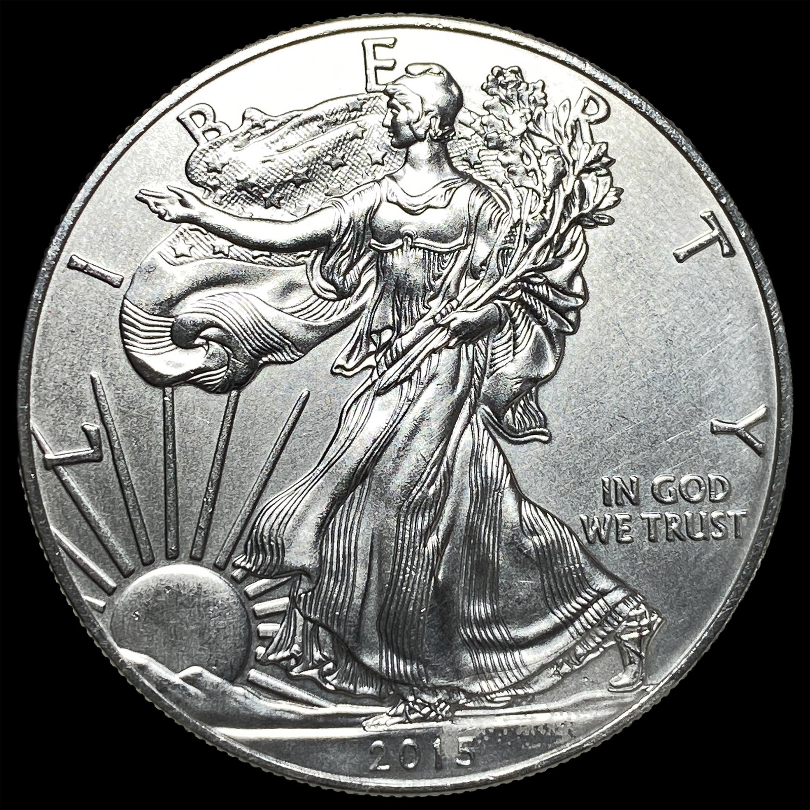 2015 1 oz Silver American Eagle $1 GEM BU (1 of 2)
