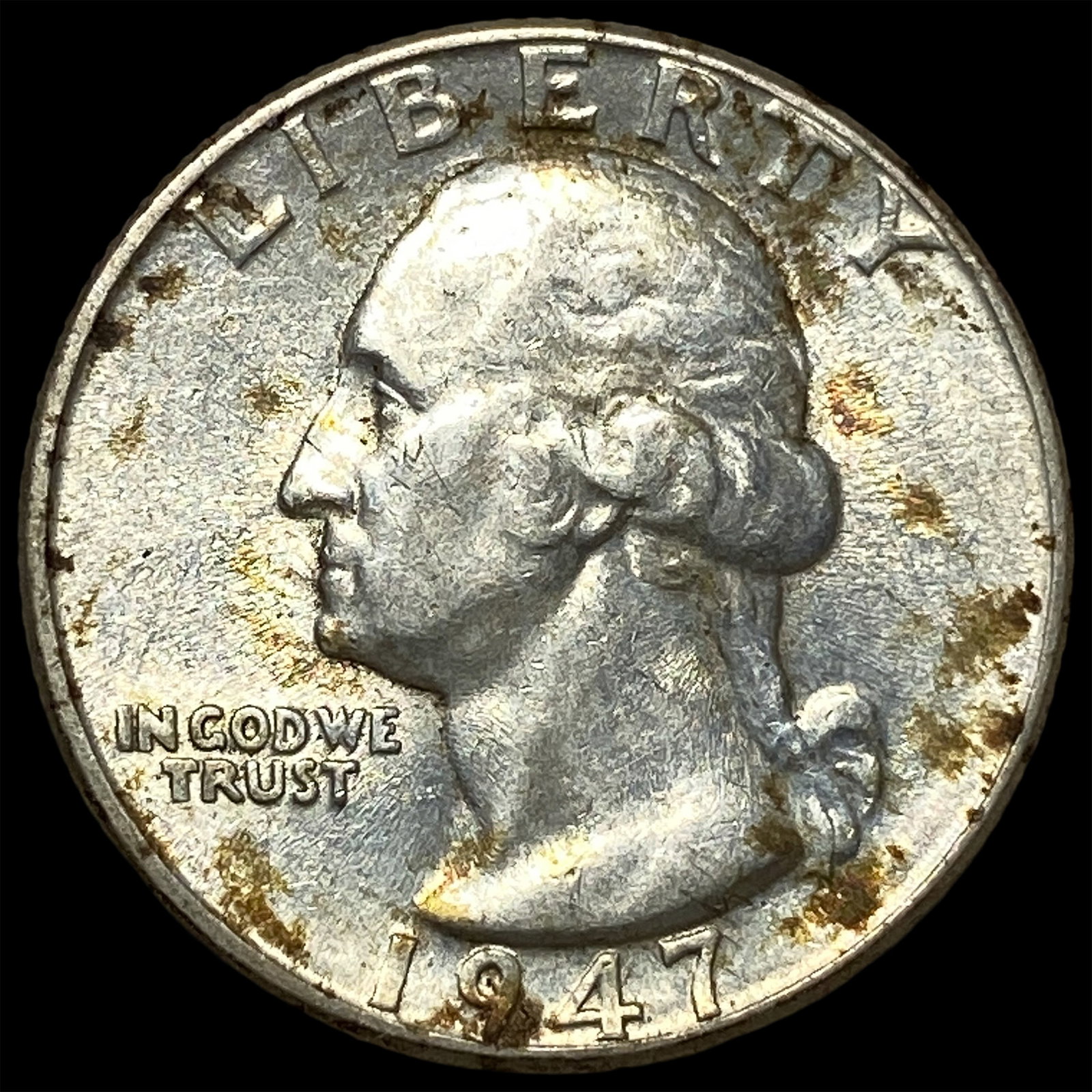 1947-D Silver Washington Quarter NEARLY UNCIRCULATED: 1947-D Silver Washington Quarter NEARLY UNCIRCULATED