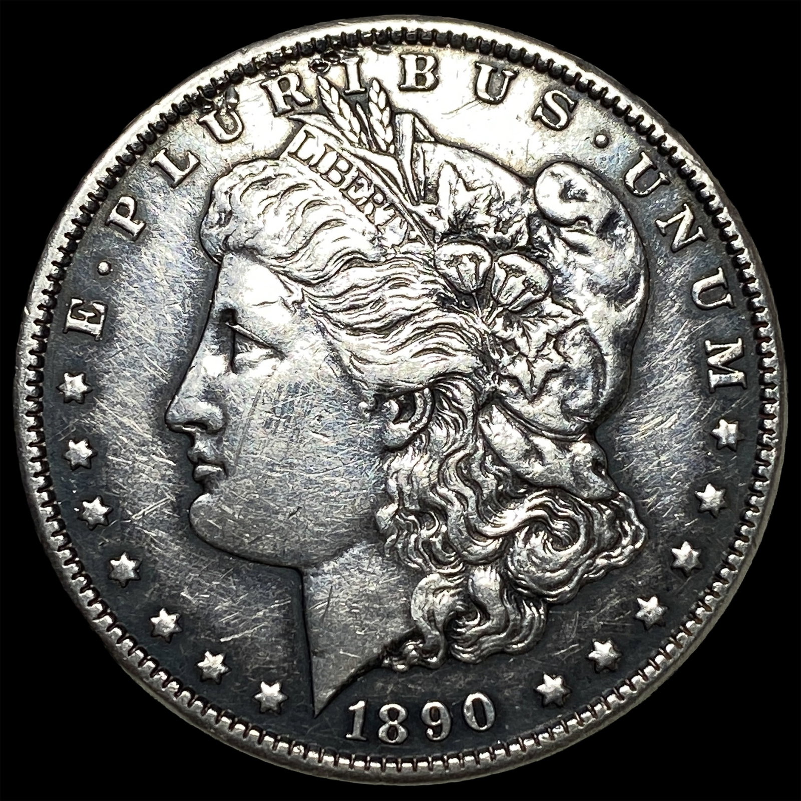 1890-CC Silver Morgan Dollar NEARLY UNCIRCULATED: 1890-CC Silver Morgan Dollar NEARLY UNCIRCULATED