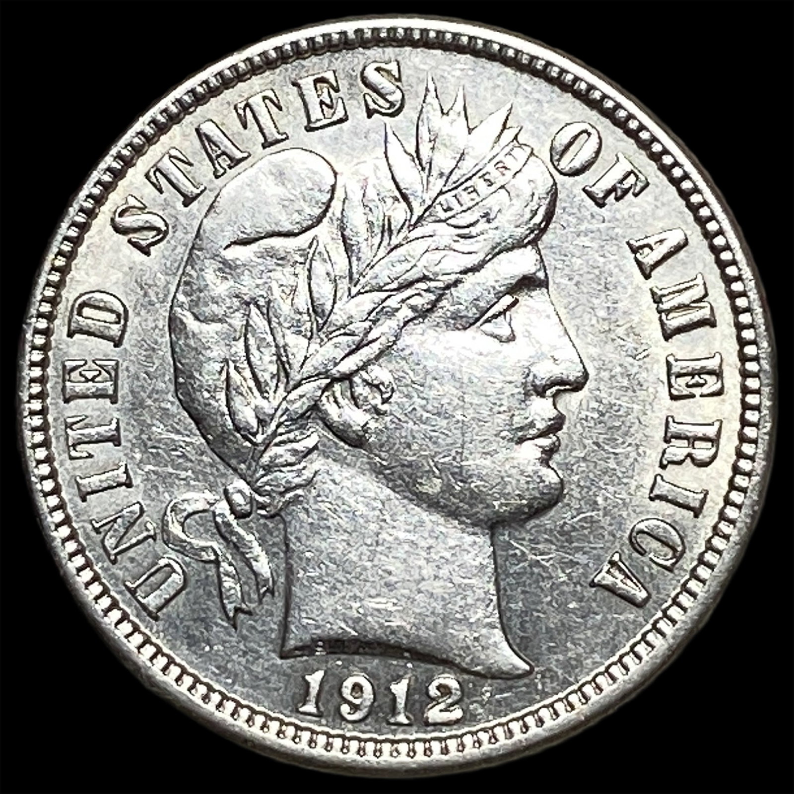 1912-S Silver Barber Dime UNCIRCULATED: 1912-S Silver Barber Dime UNCIRCULATED