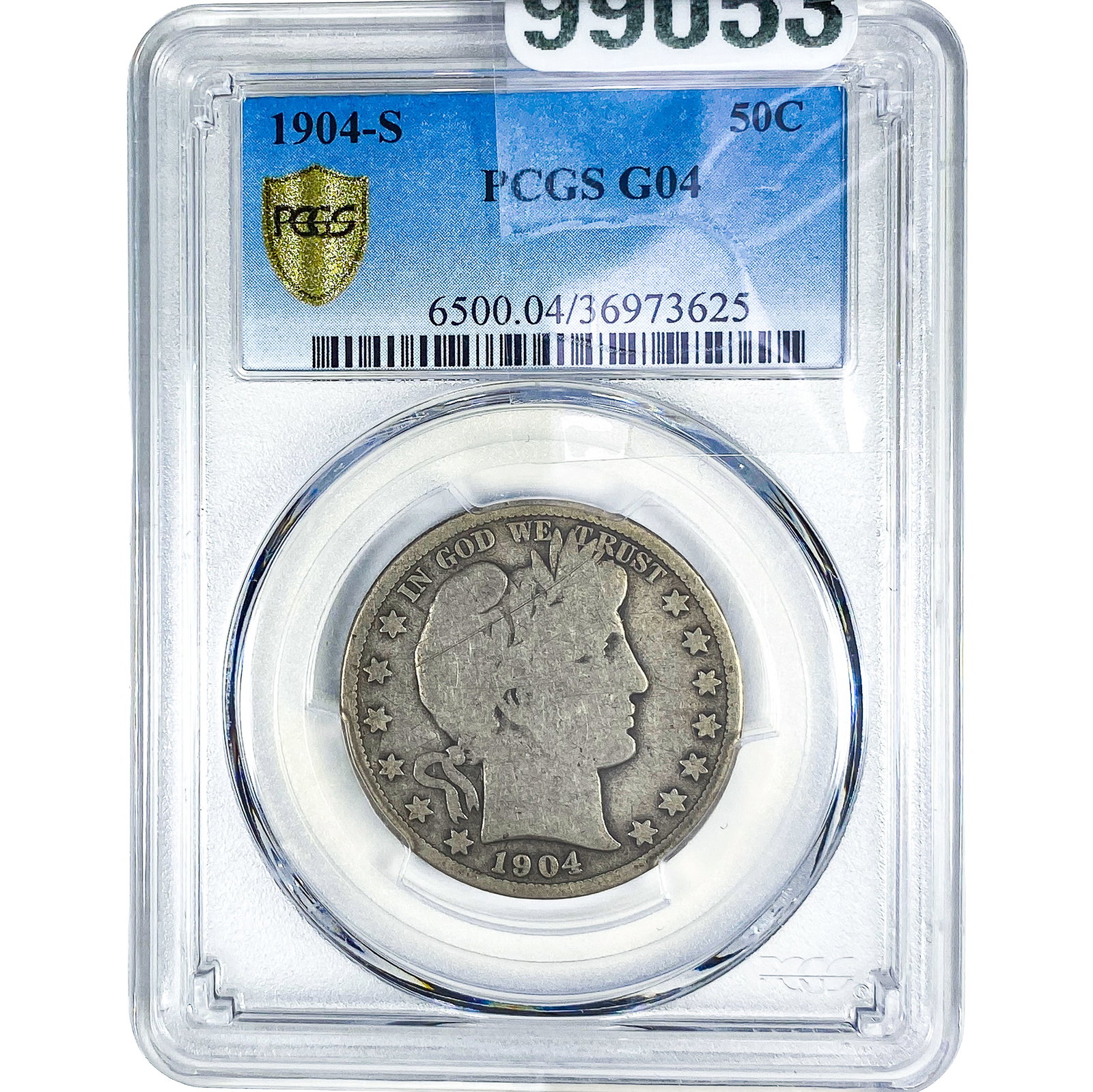1904-S Barber Half Dollar PCGS G04: 1904-S Barber Half Dollar PCGS G04