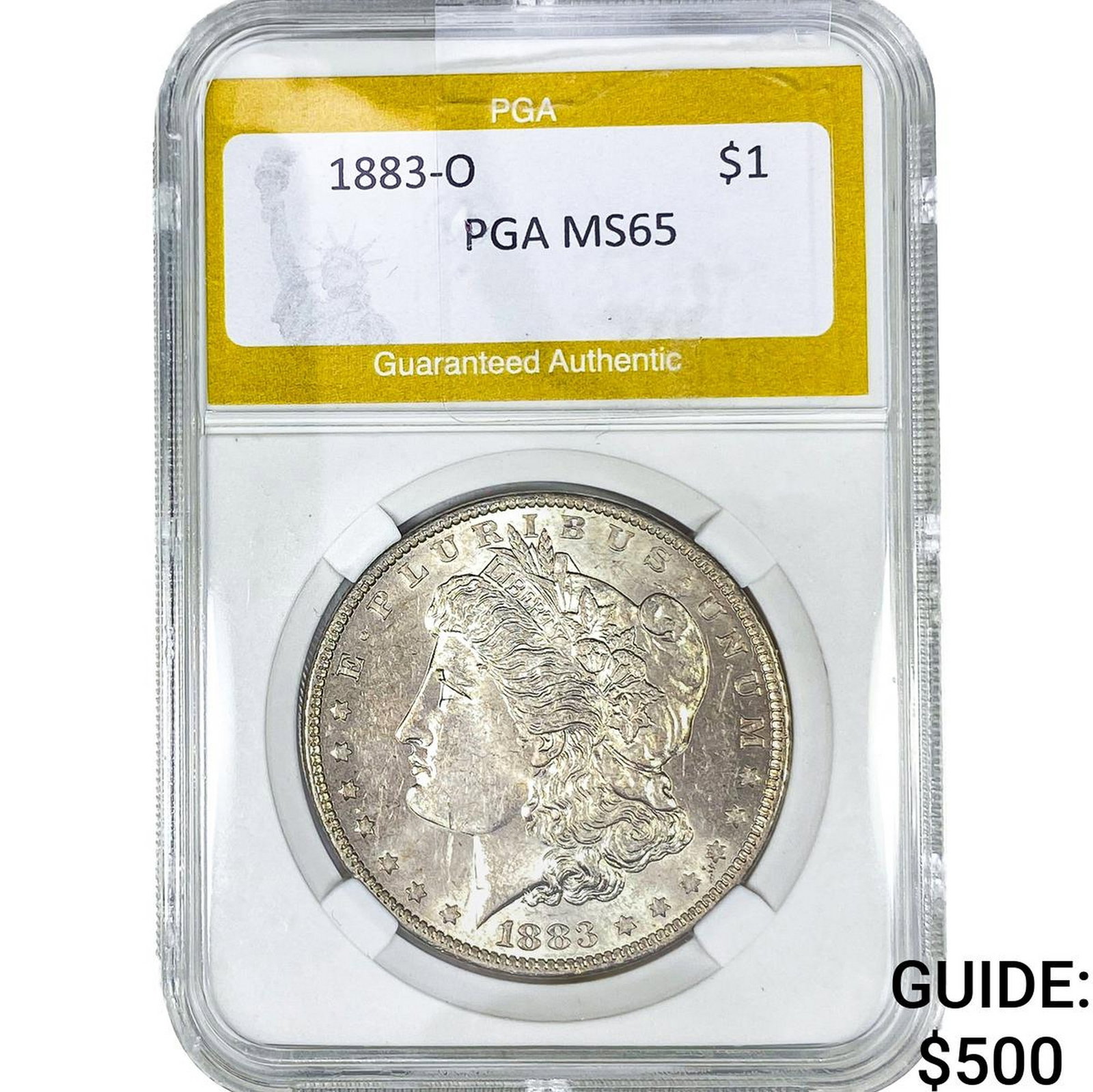 1883-O Morgan Silver Dollar PGA MS65: 1883-O Morgan Silver Dollar PGA MS65