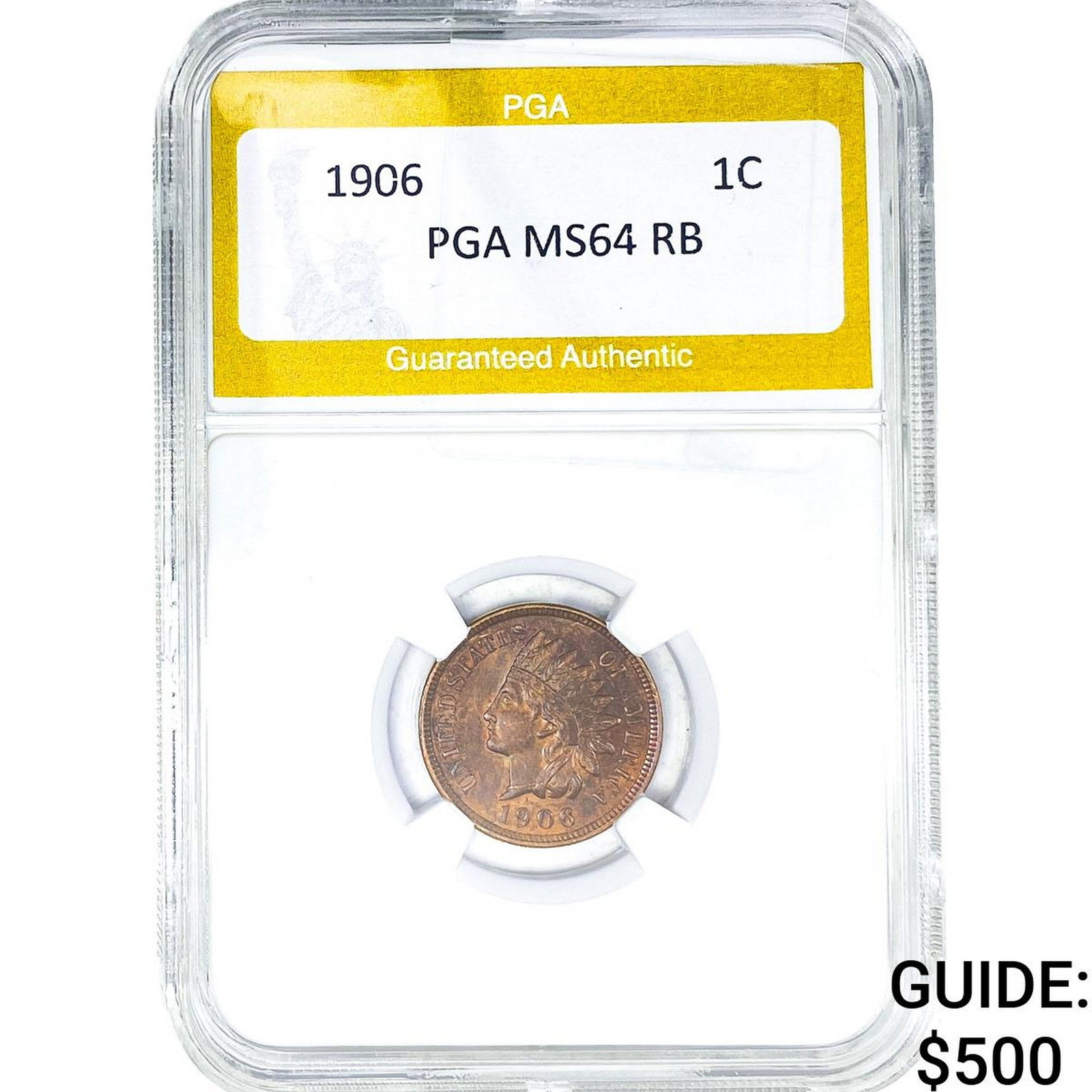 1906 Indian Head Cent PGA MS64 RB (1 of 2)
