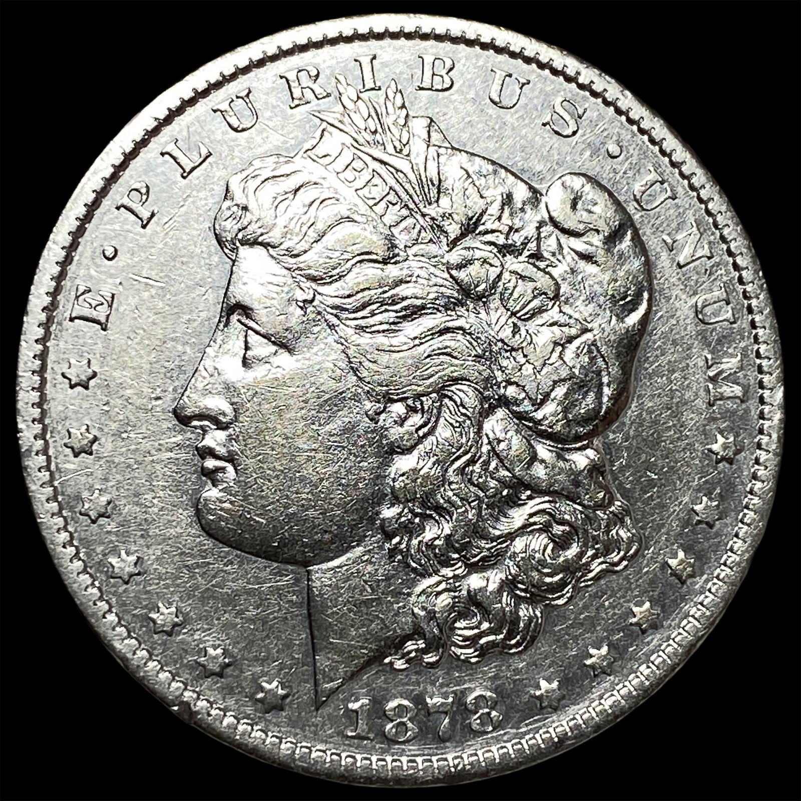 1878-S Silver Morgan Dollar CHOICE AU: 1878-S Silver Morgan Dollar CHOICE AU