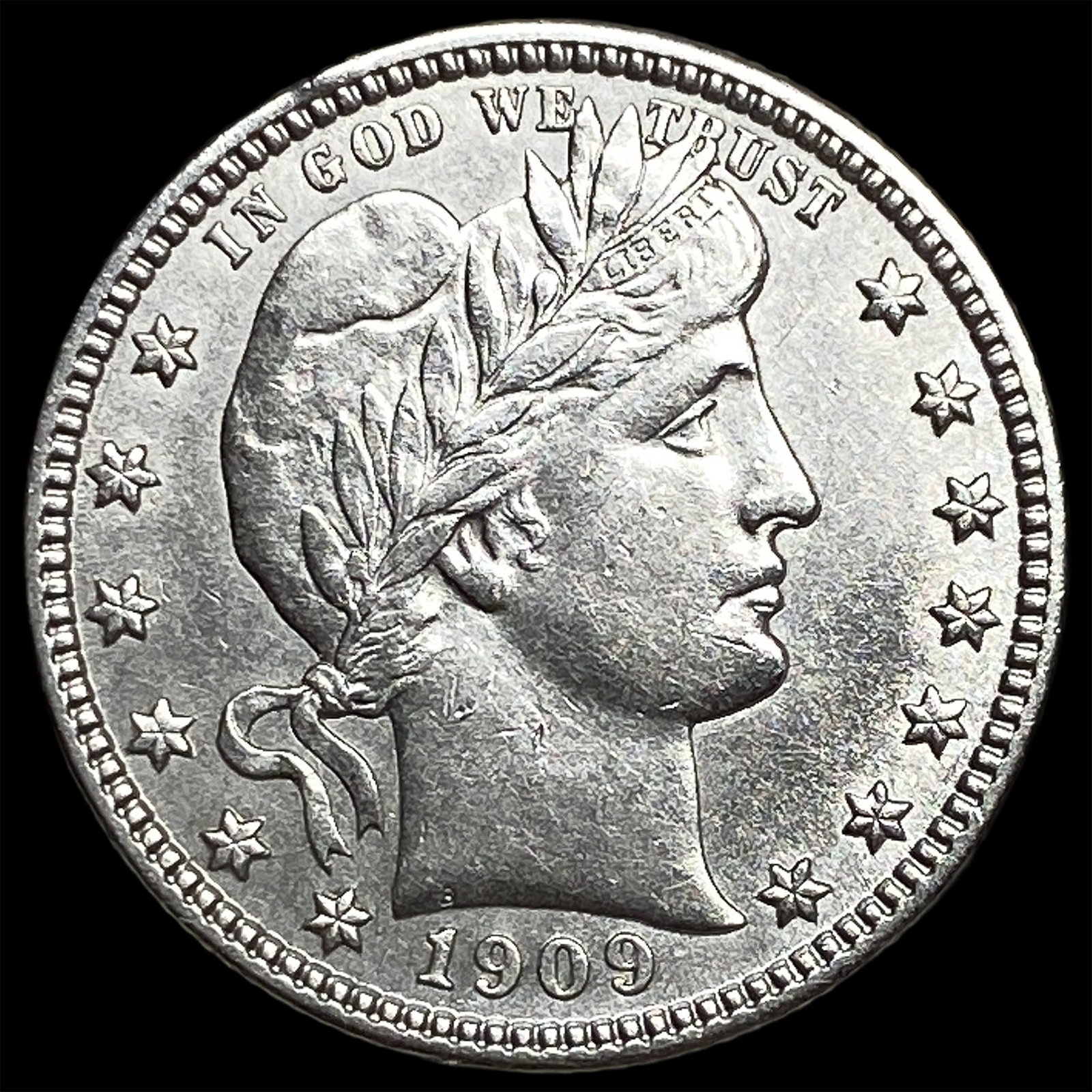 1909-S Silver Barber Quarter UNCIRCULATED (1 of 2)