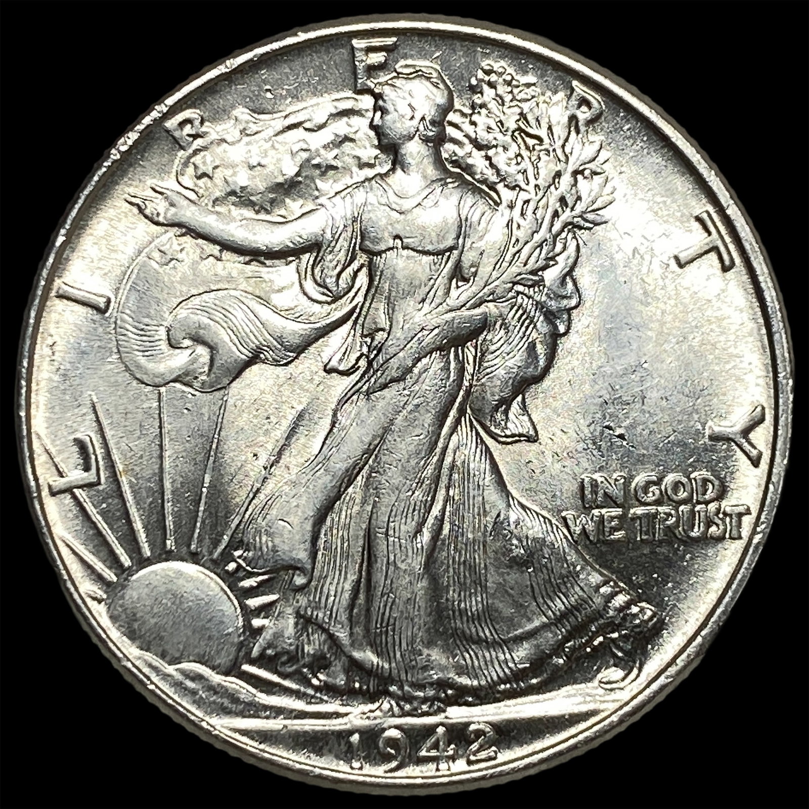 1942-S Silver Walking Liberty Half Dollar UNCIRCULATED: 1942-S Silver Walking Liberty Half Dollar UNCIRCULATED