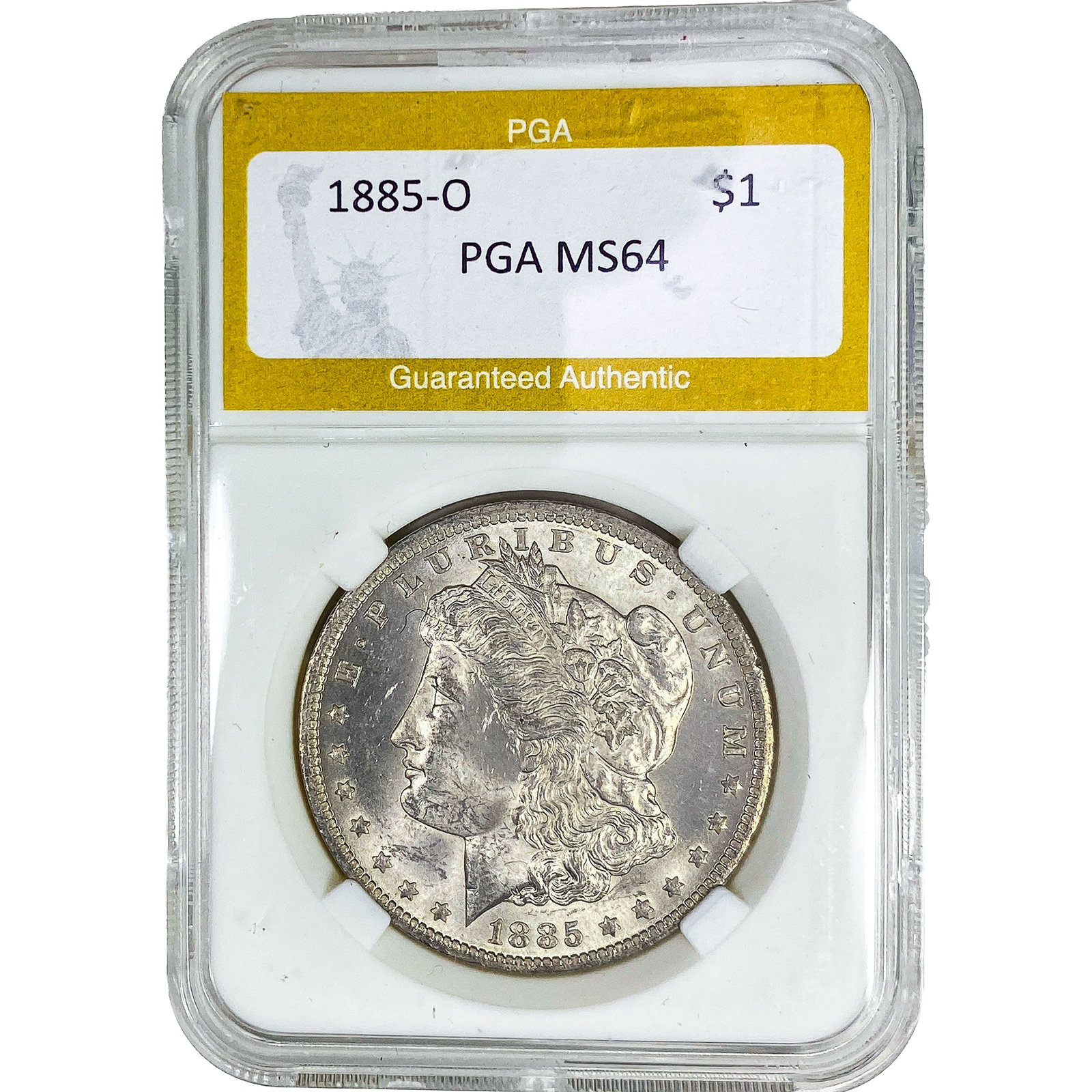 1885-O Morgan Silver Dollar PGA MS64: 1885-O Morgan Silver Dollar PGA MS64