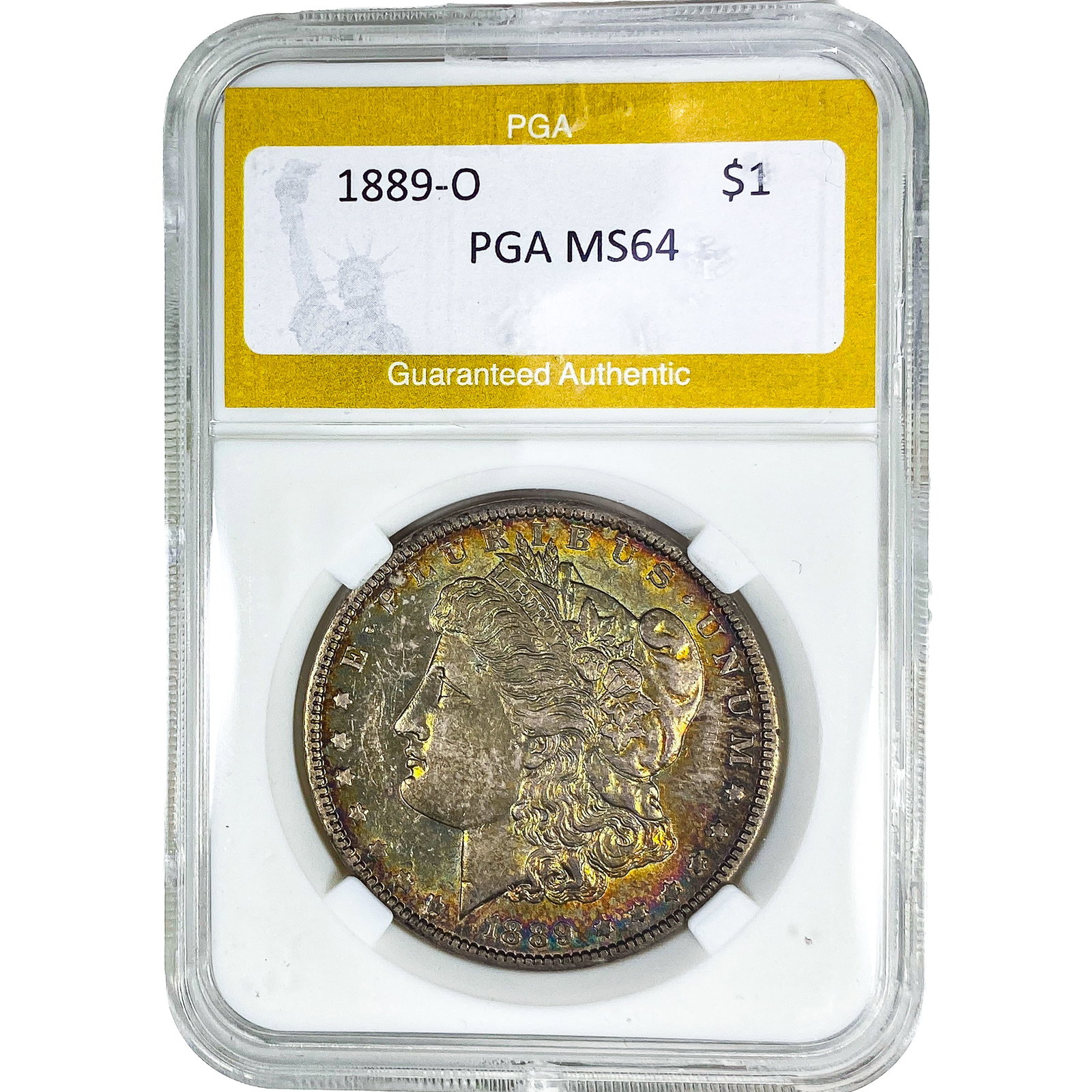 1889-O Morgan Silver Dollar PGA MS64: 1889-O Morgan Silver Dollar PGA MS64
